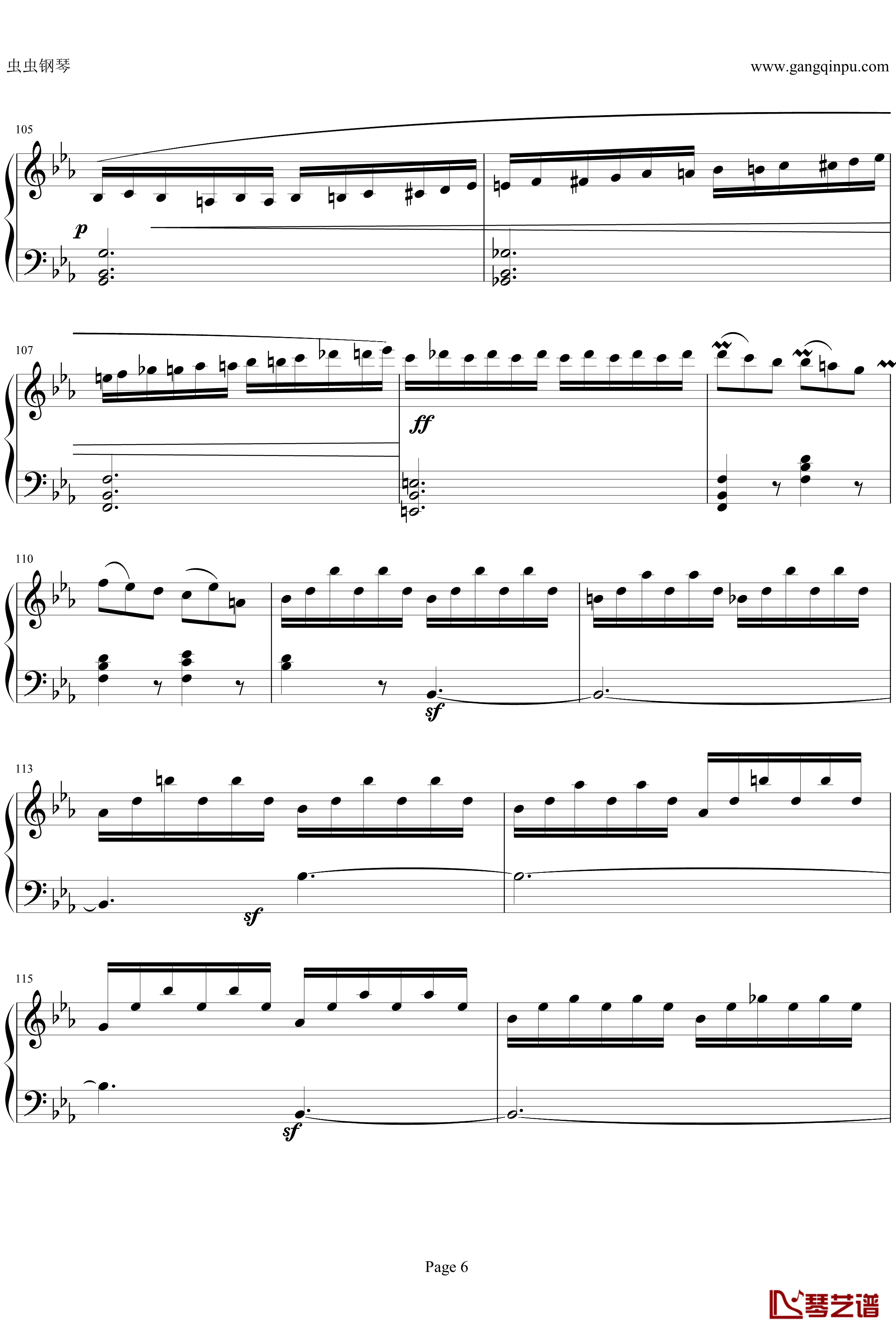 第四钢琴奏鸣曲Op7钢琴谱-贝多芬-beethoven6