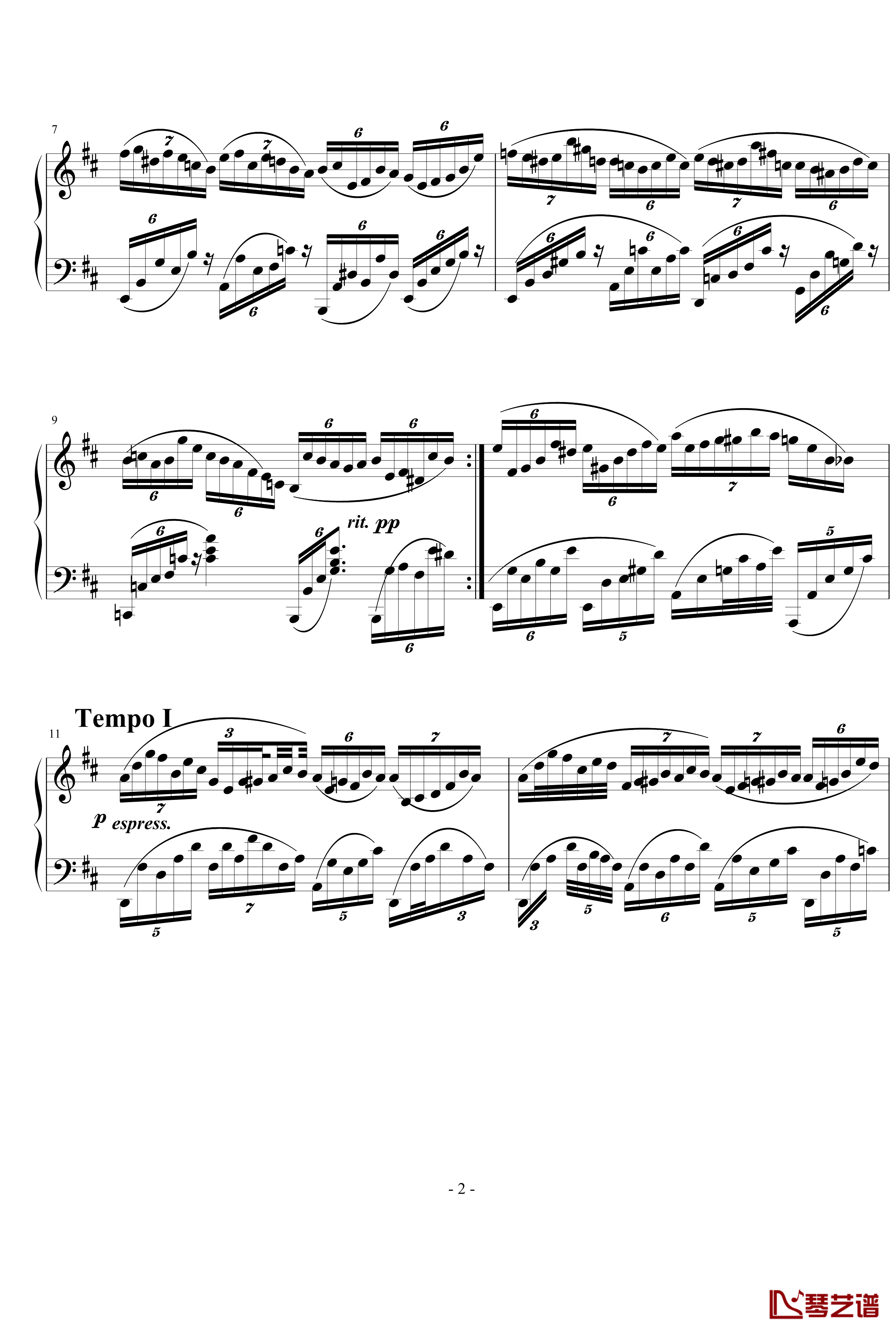 不均等练习曲钢琴谱-nyride2