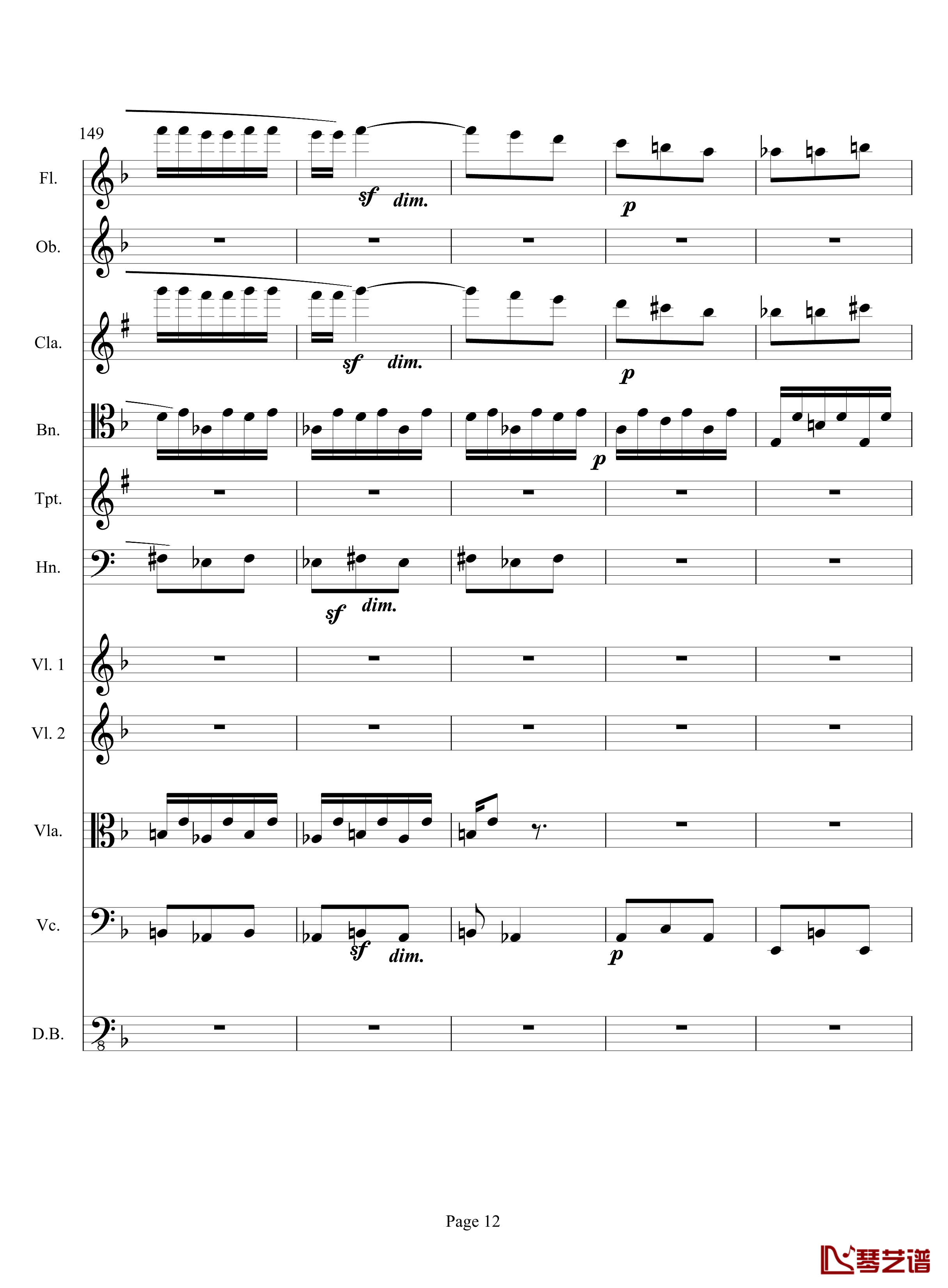 奏鸣曲之交响钢琴谱-第17首-Ⅲ-贝多芬-beethoven12