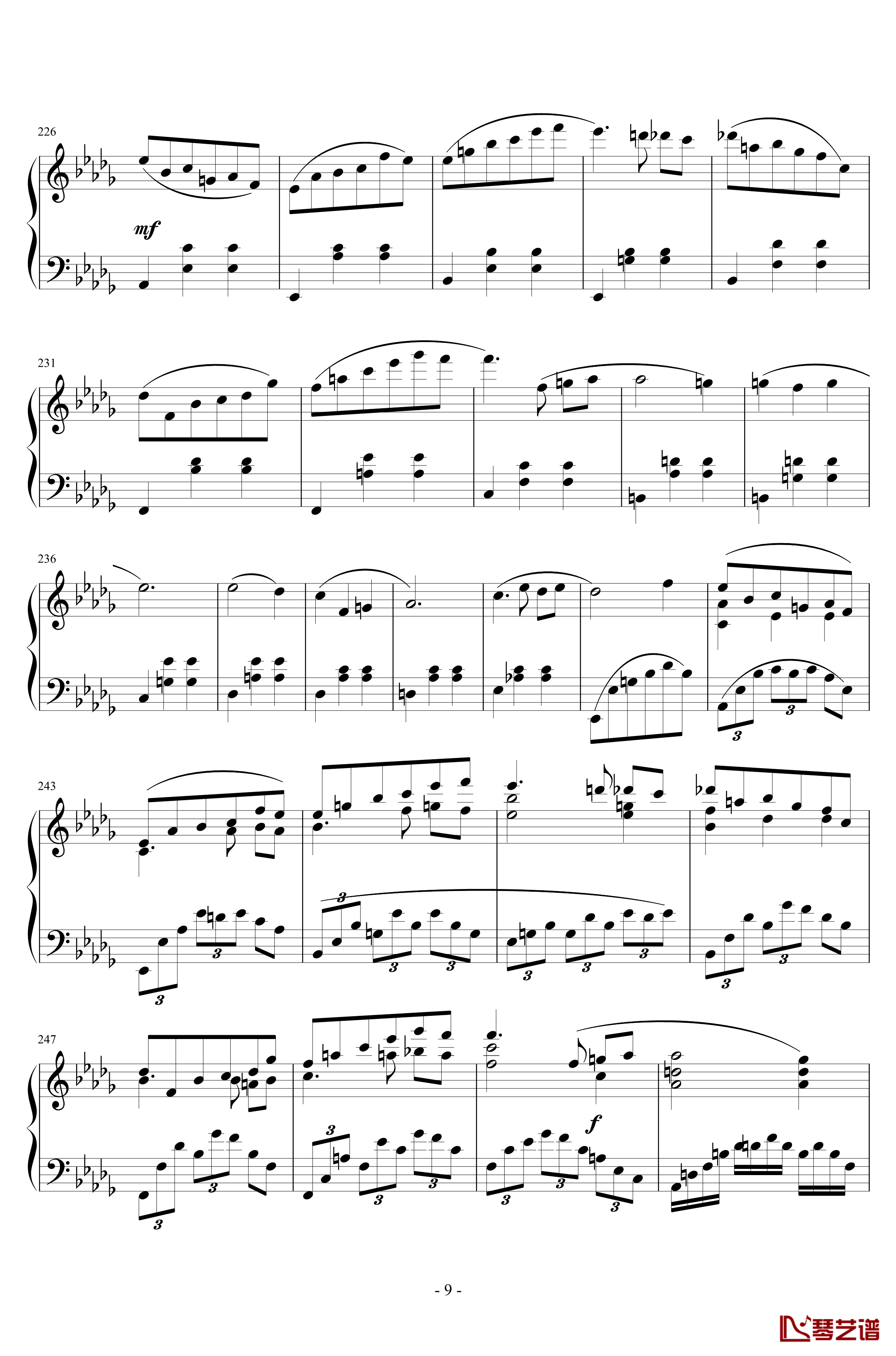 第三乐章钢琴谱-A大调奏鸣曲-清代皇帝9