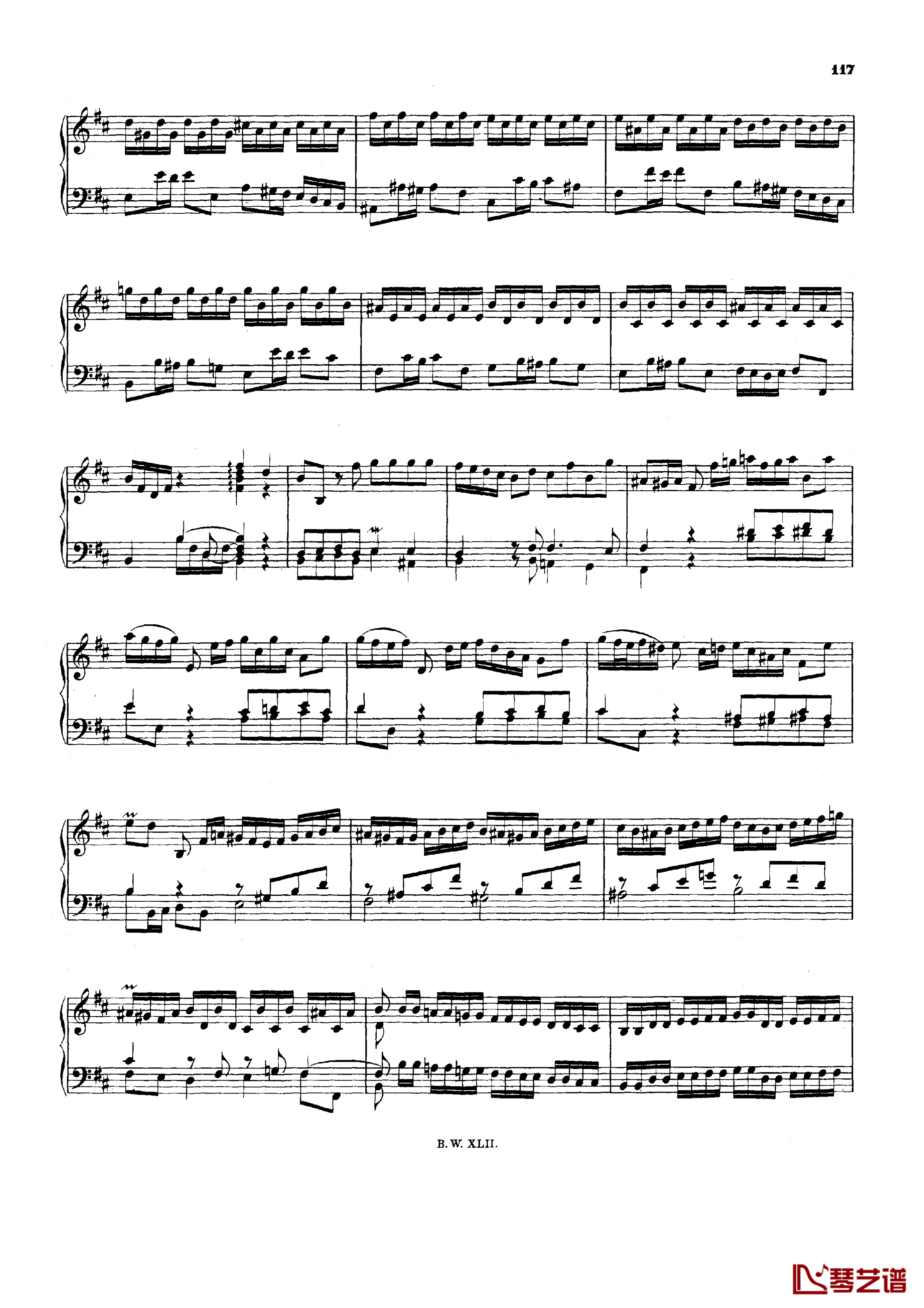 降B小调协奏曲钢琴谱-巴赫10