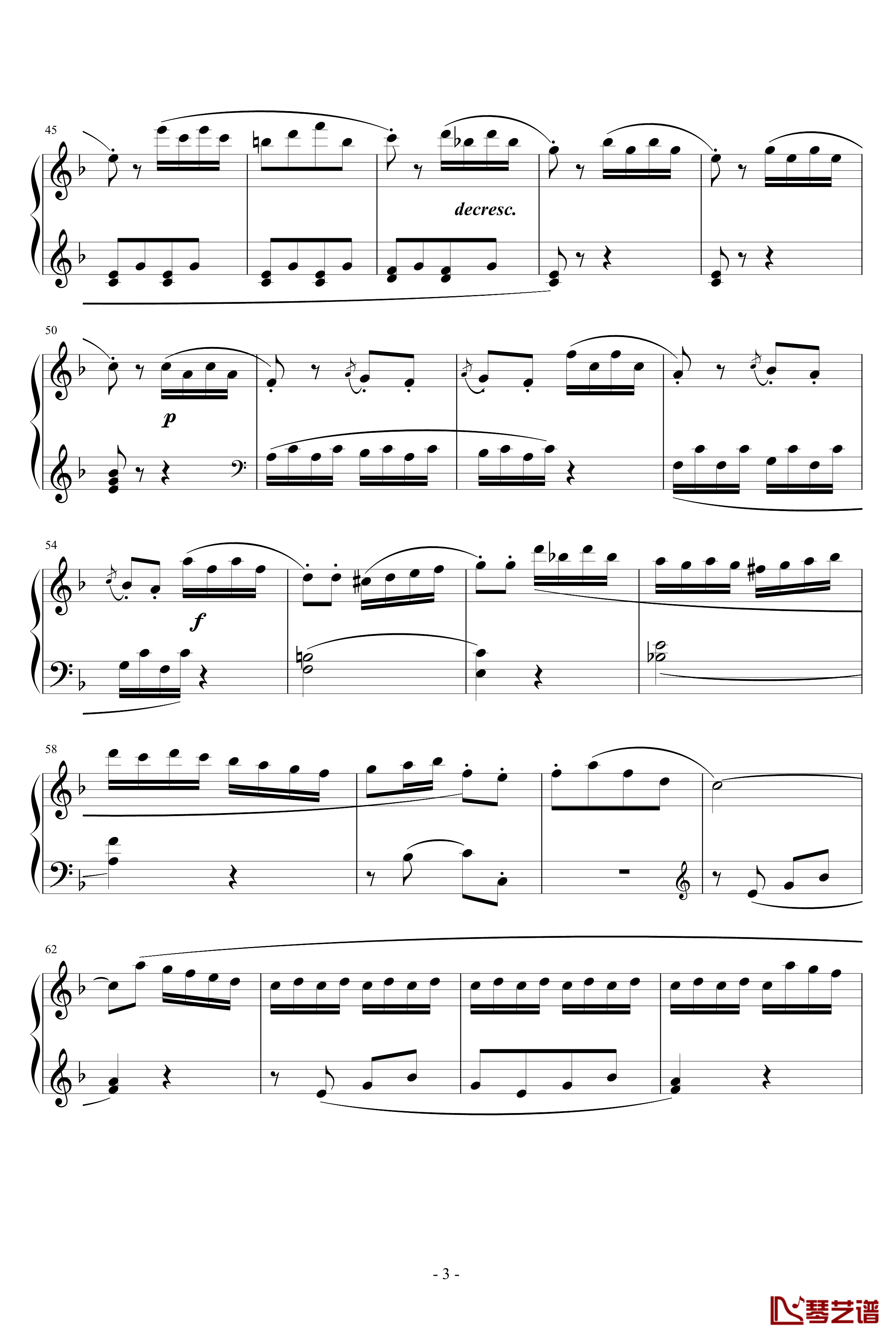 F大调小奏鸣曲-贝多芬-beethoven3