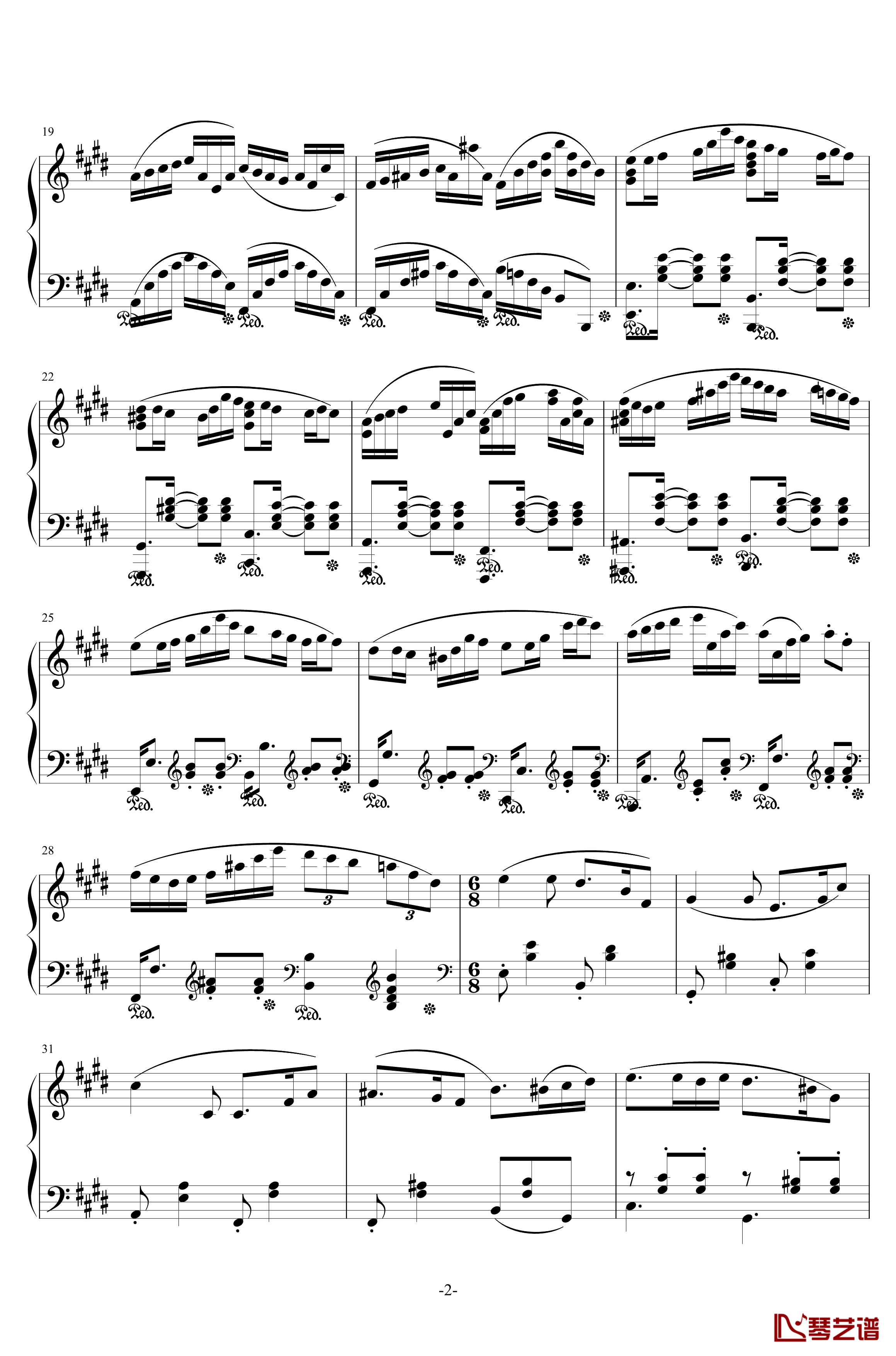 E大调主题变奏曲钢琴谱-H25-伊dên2