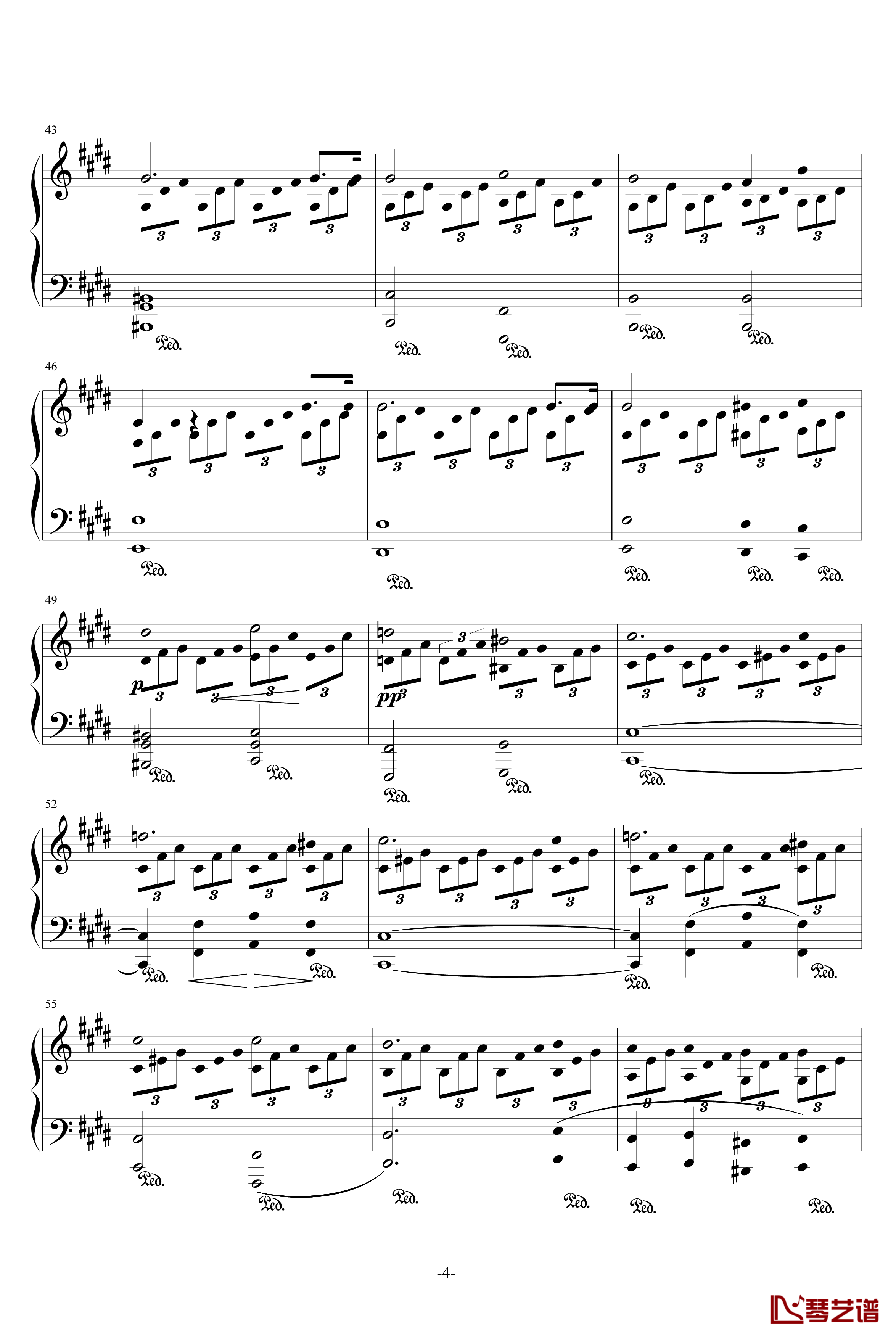 月光奏鸣曲钢琴谱-1，2，3乐章-贝多芬-beethoven4