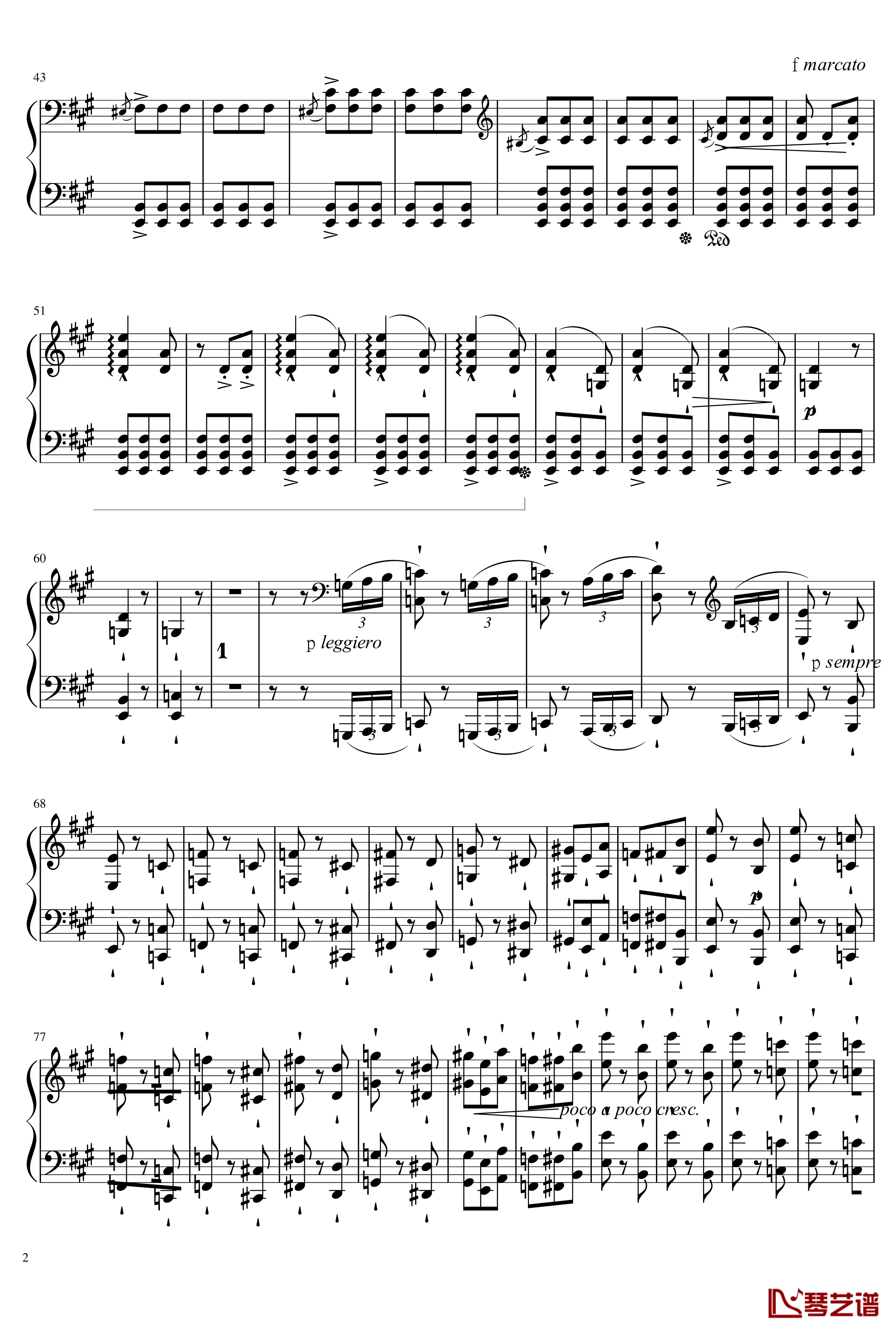 Mephisto Waltz No. 1 S. 514钢琴谱-李斯特2