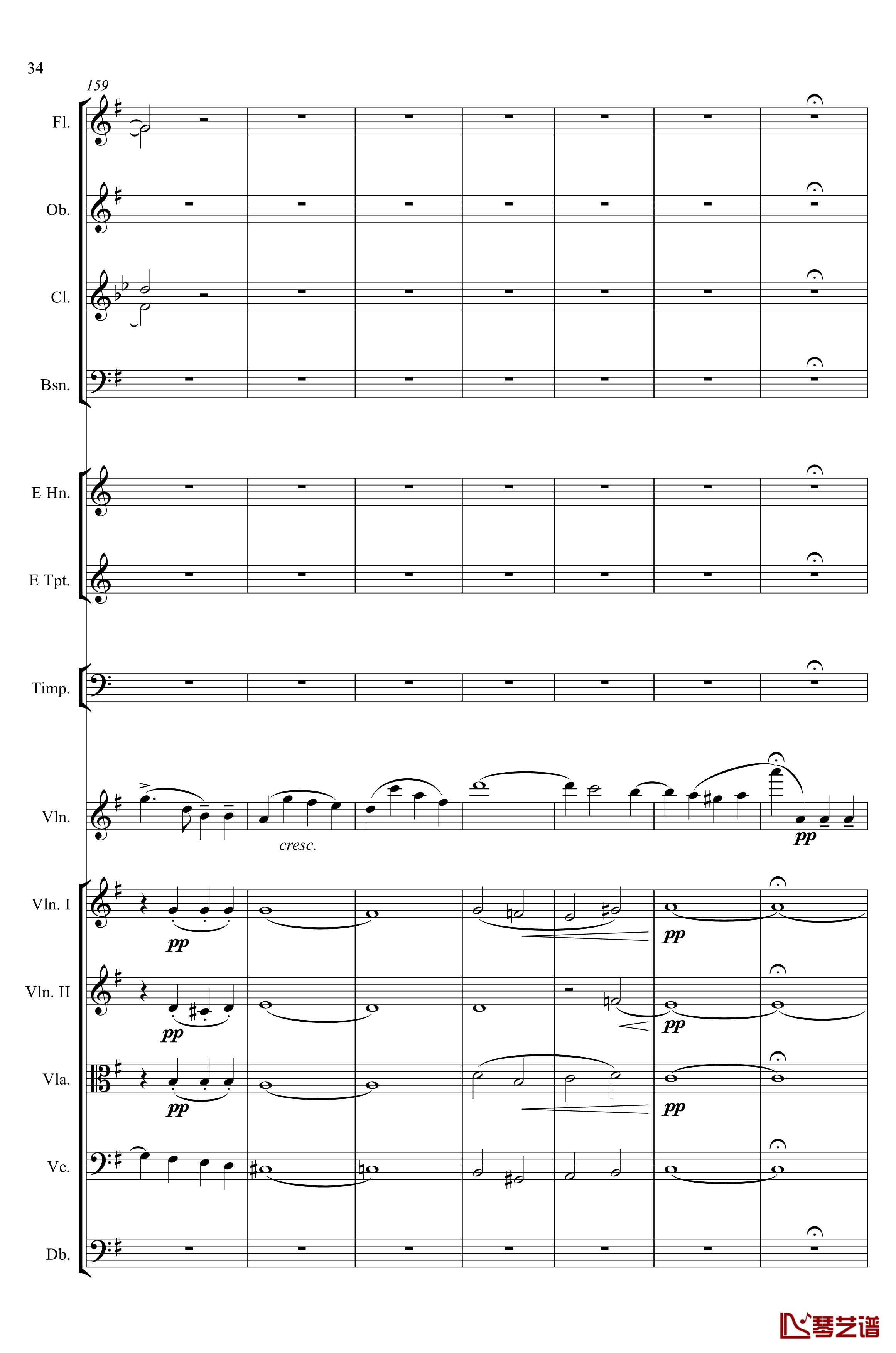 e小调小提琴协奏曲Op.64钢琴谱-第一乐章-门德尔松34