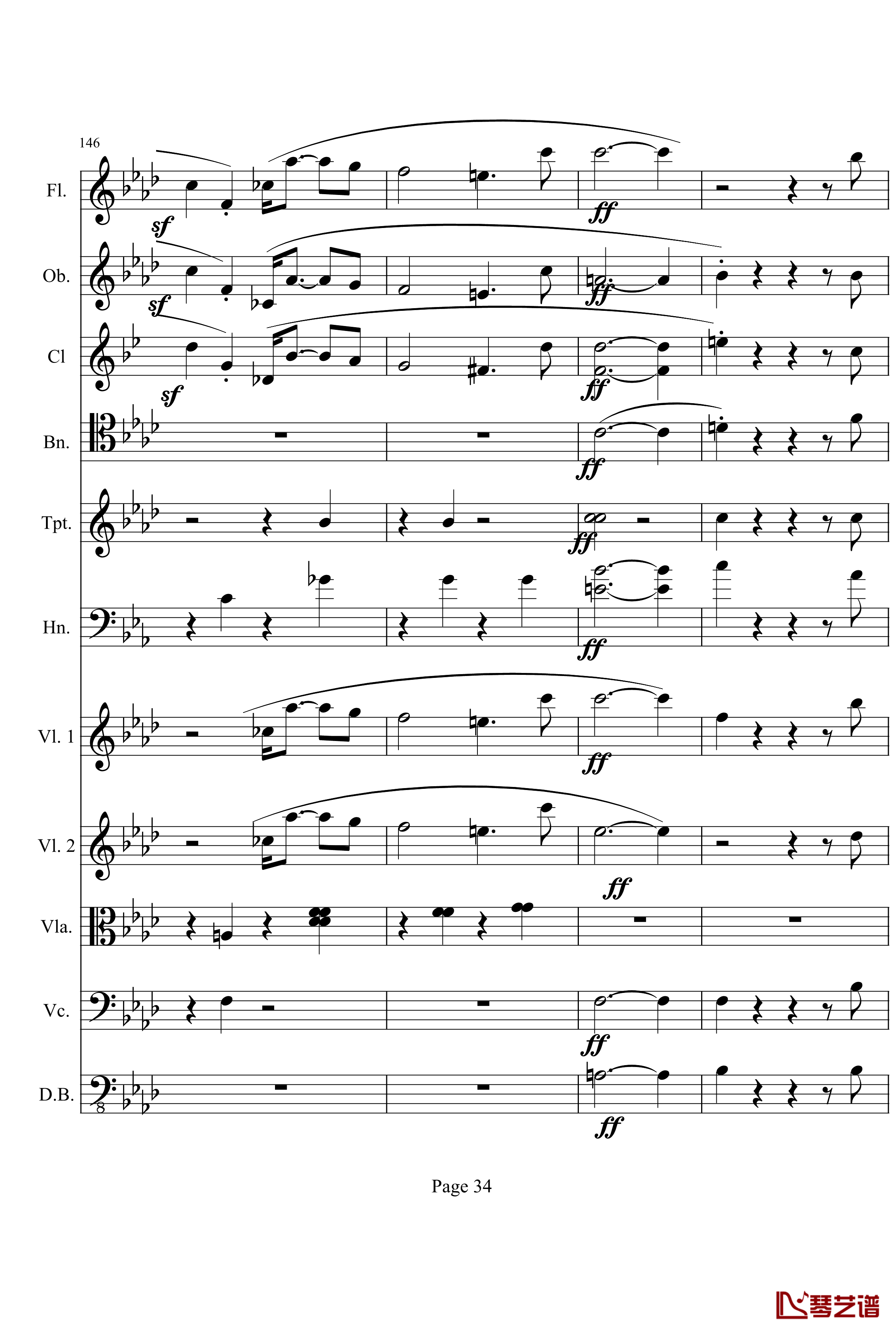 奏鸣曲之交响钢琴谱-第1首-Ⅰ-贝多芬-beethoven34