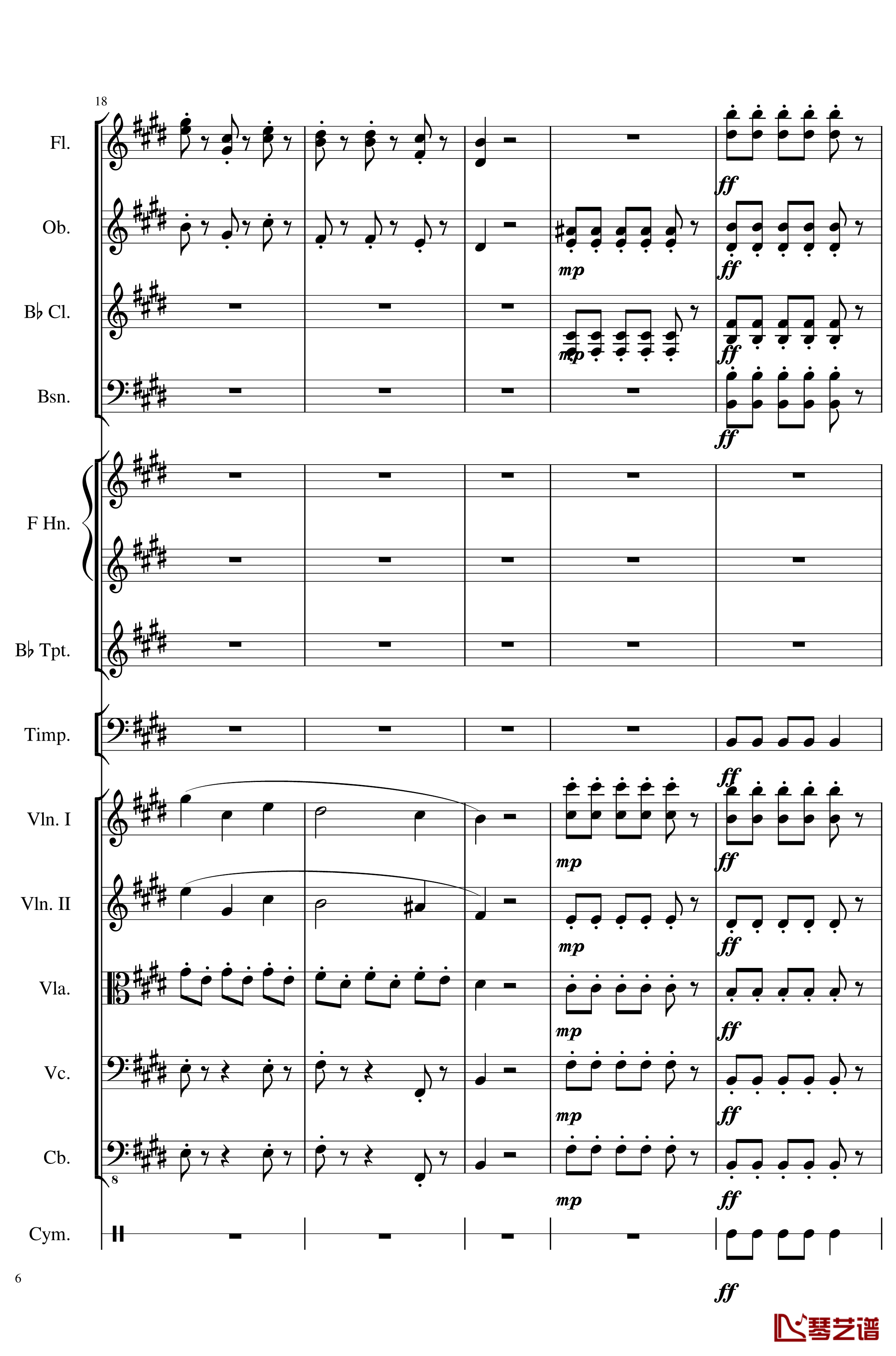 4 Contredanse for Chamber Orchestra, Op.120钢琴谱-No.3-一个球6