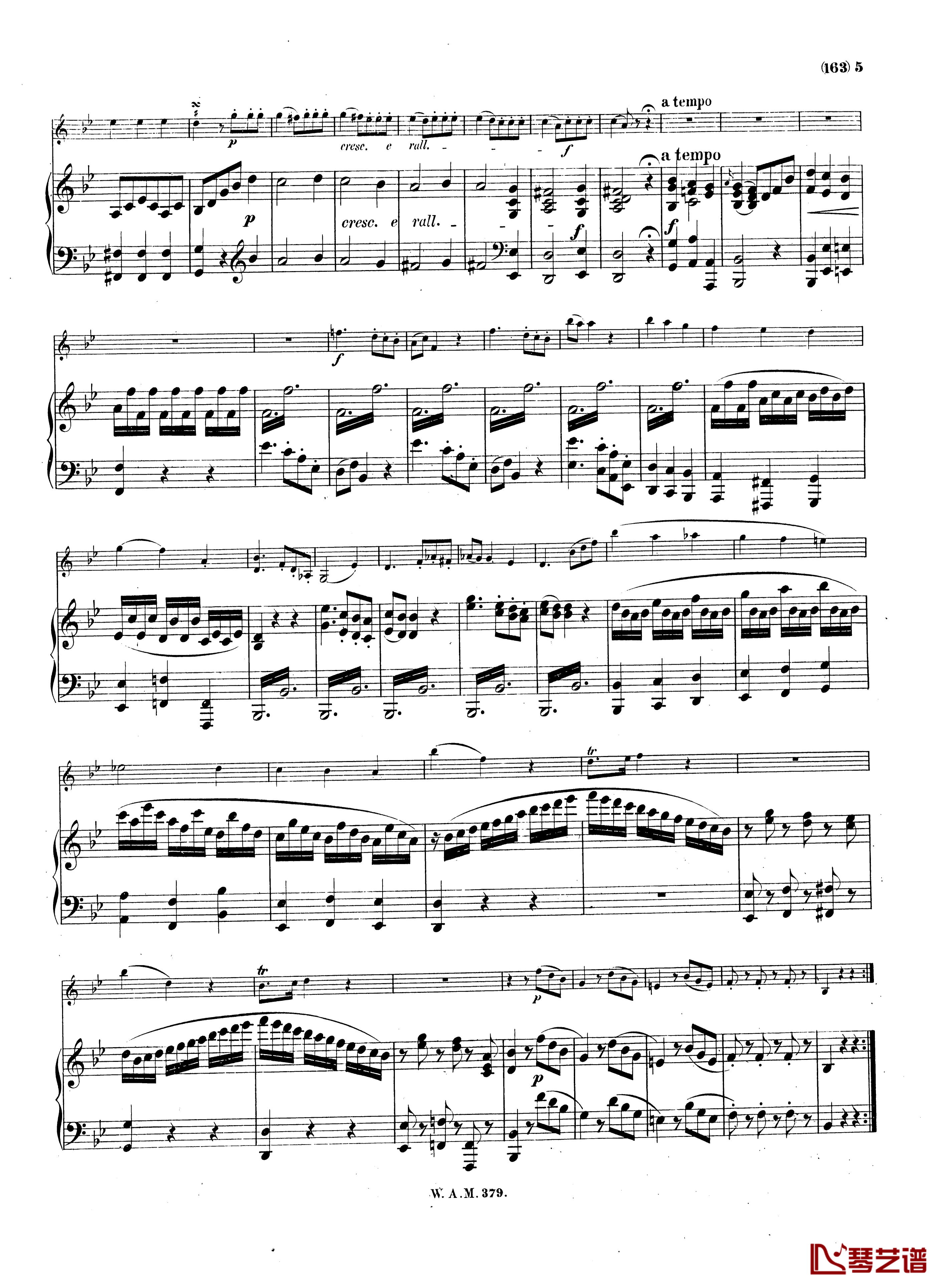 G大调小提琴奏鸣曲K.379钢琴谱-莫扎特4