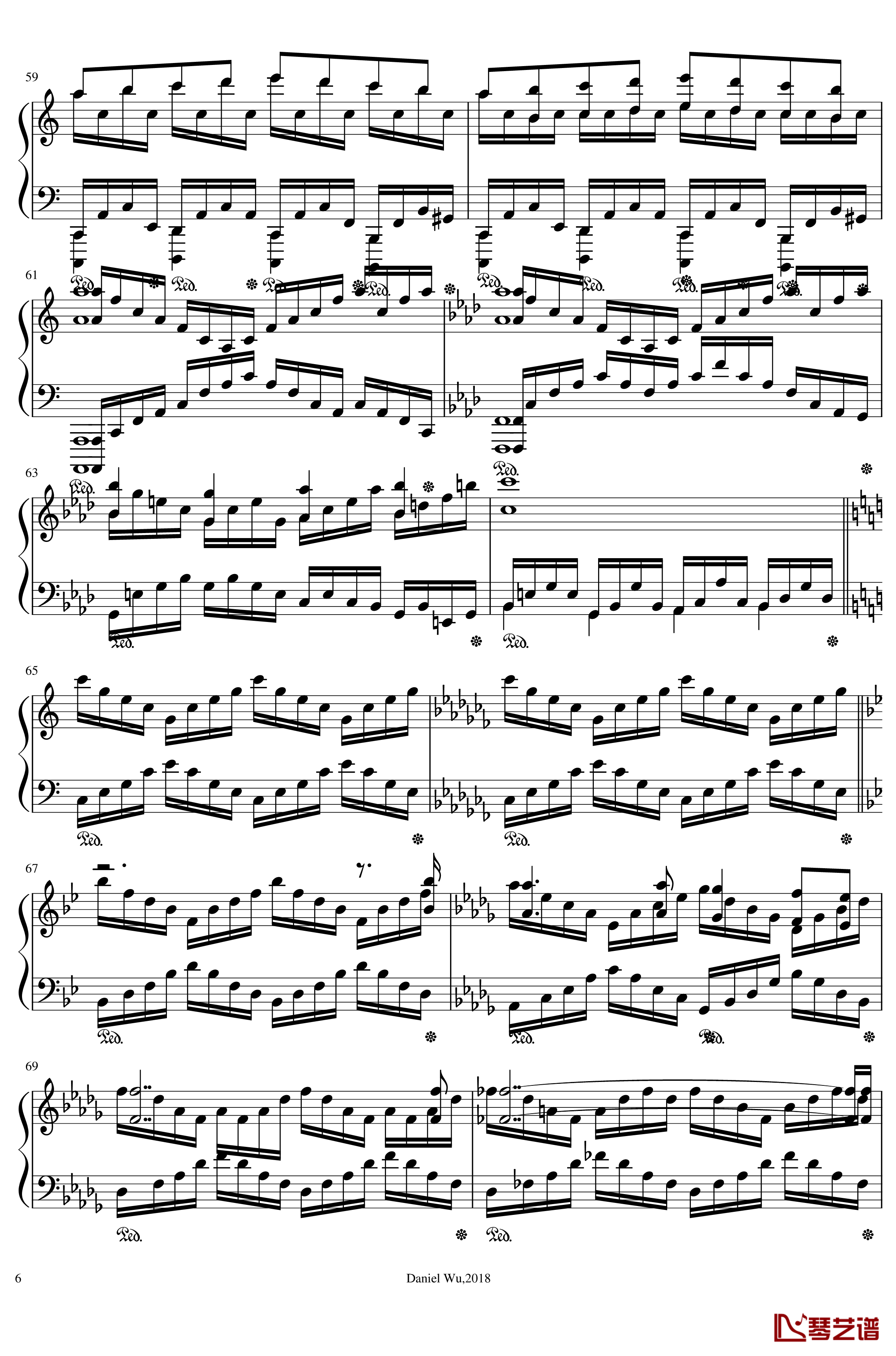 a小调即兴练习曲钢琴谱-DanielInC6