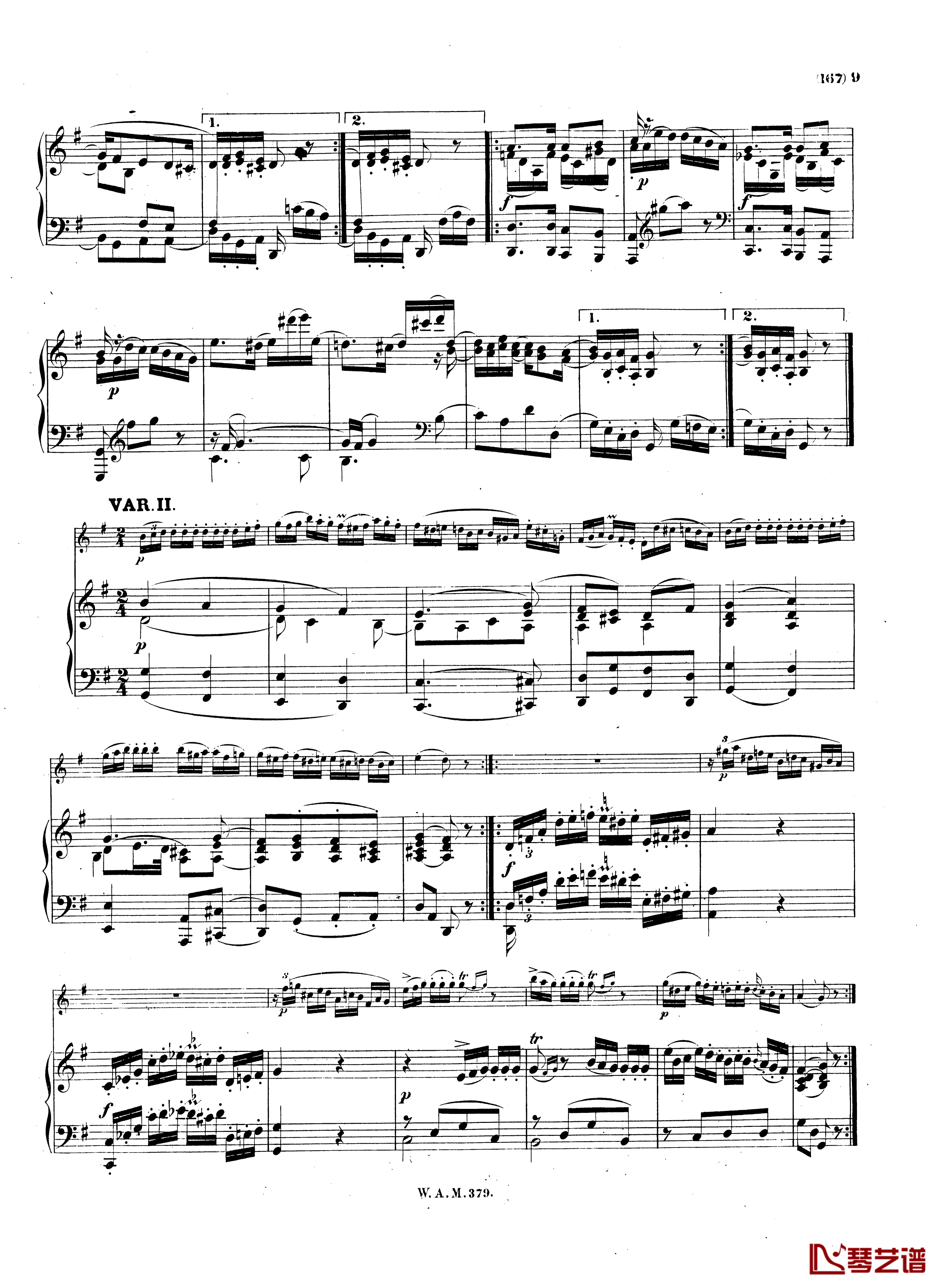G大调小提琴奏鸣曲K.379钢琴谱-莫扎特8