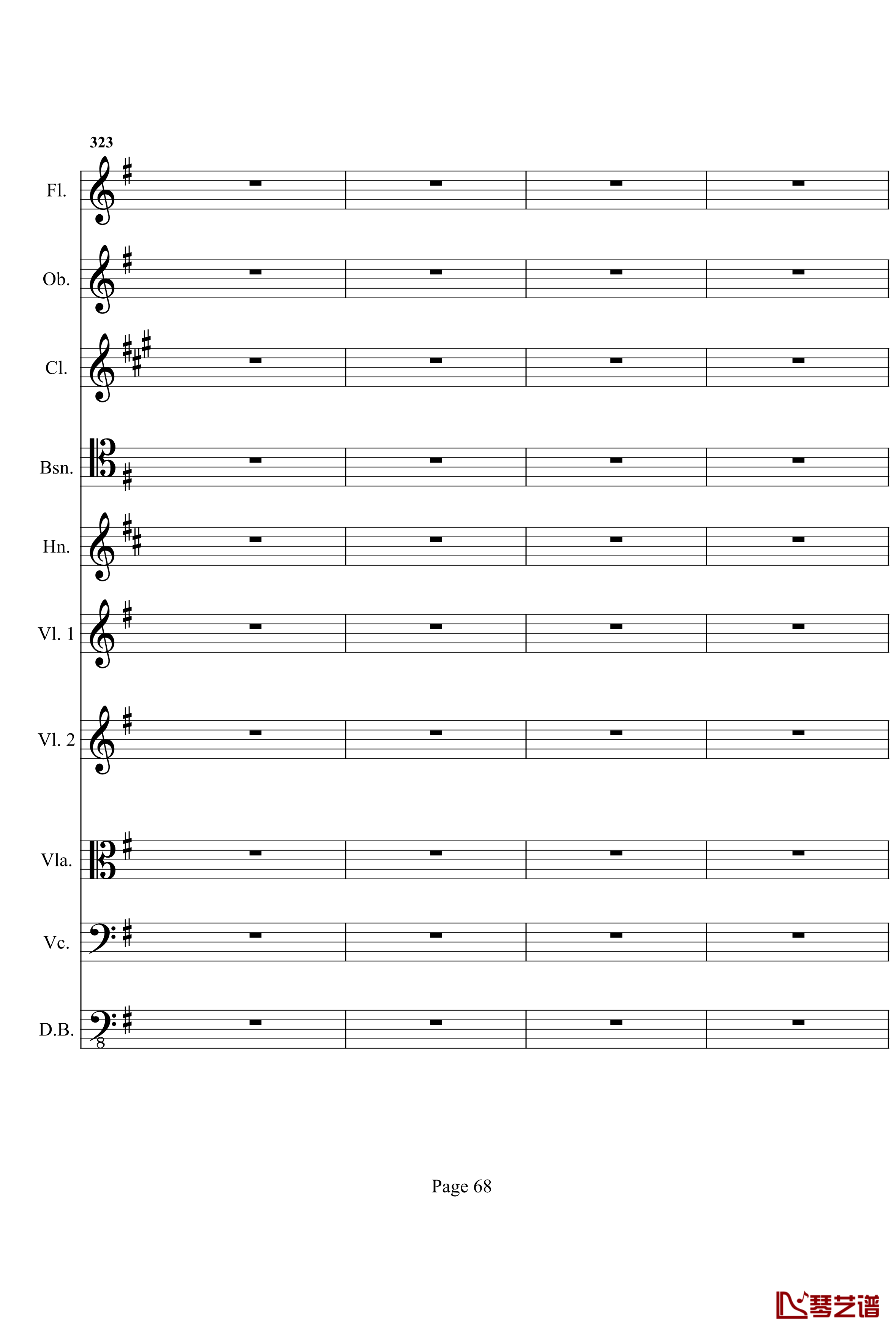 奏鸣曲之交响钢琴谱- 第十首-Ⅰ-贝多芬-beethoven68