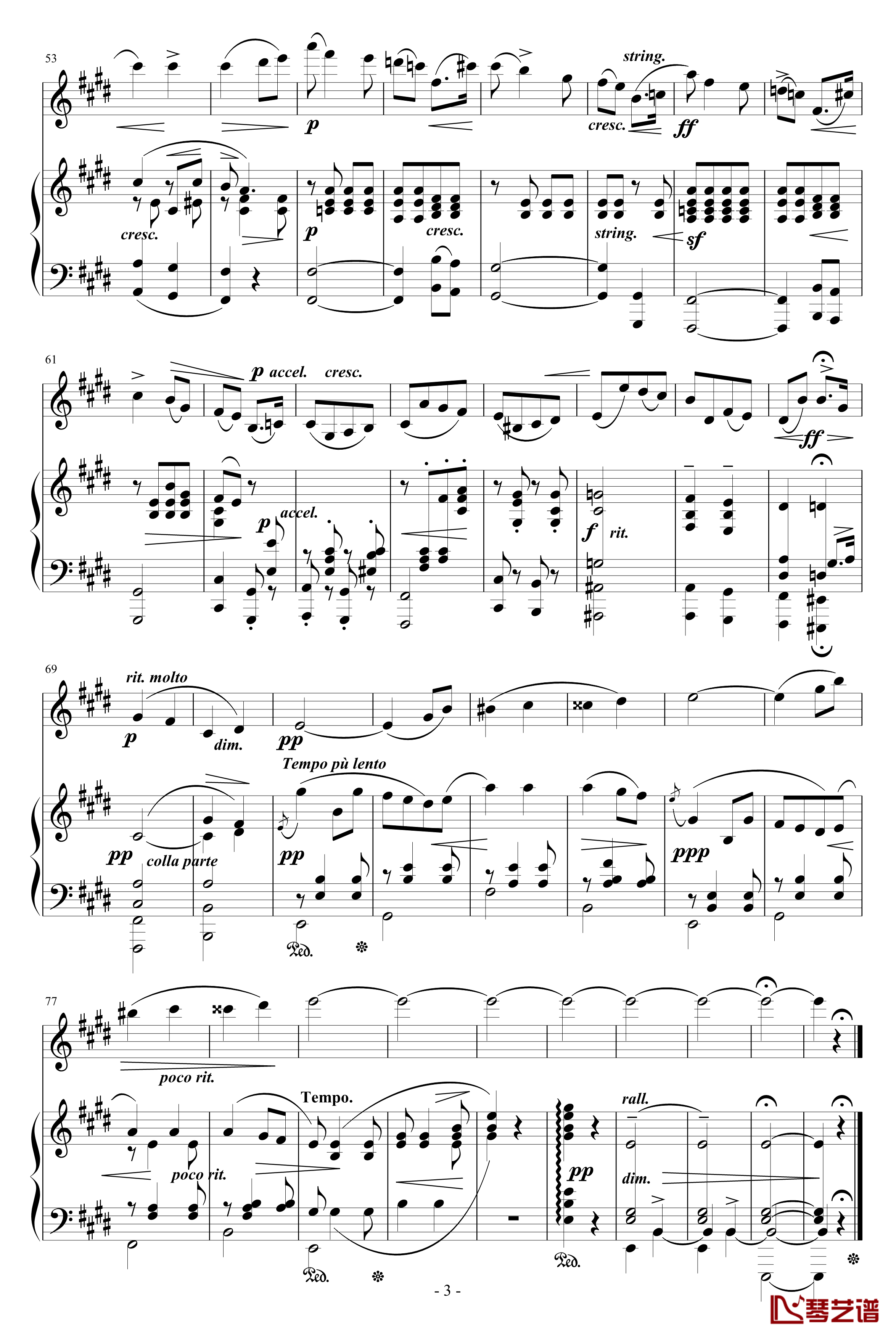 爱的致意钢琴谱-SALUT D'AMOUR-Edward Elgar3