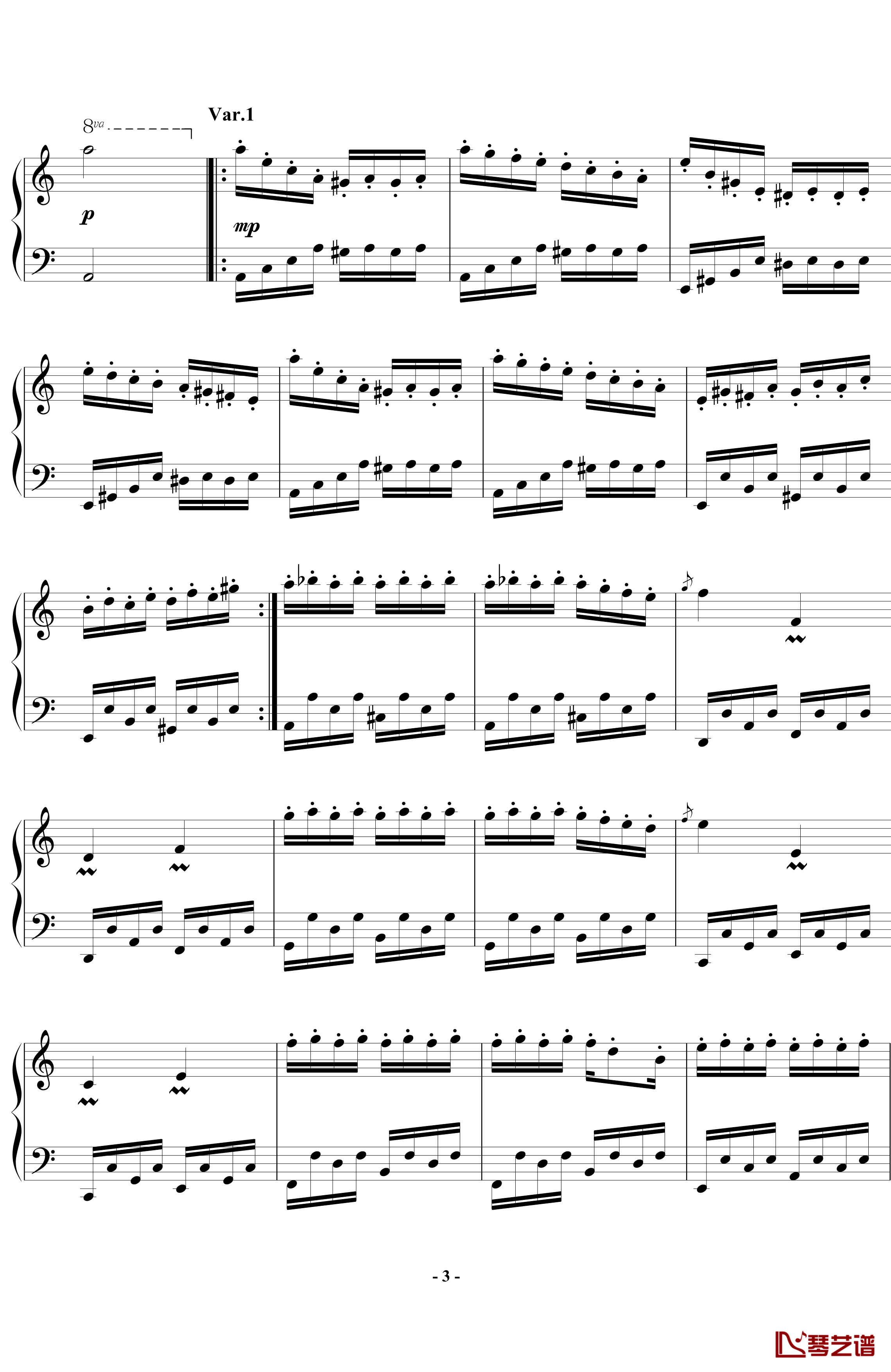 帕格尼尼飞絮曲钢琴谱-标准版-马克西姆-Maksim·Mrvica3