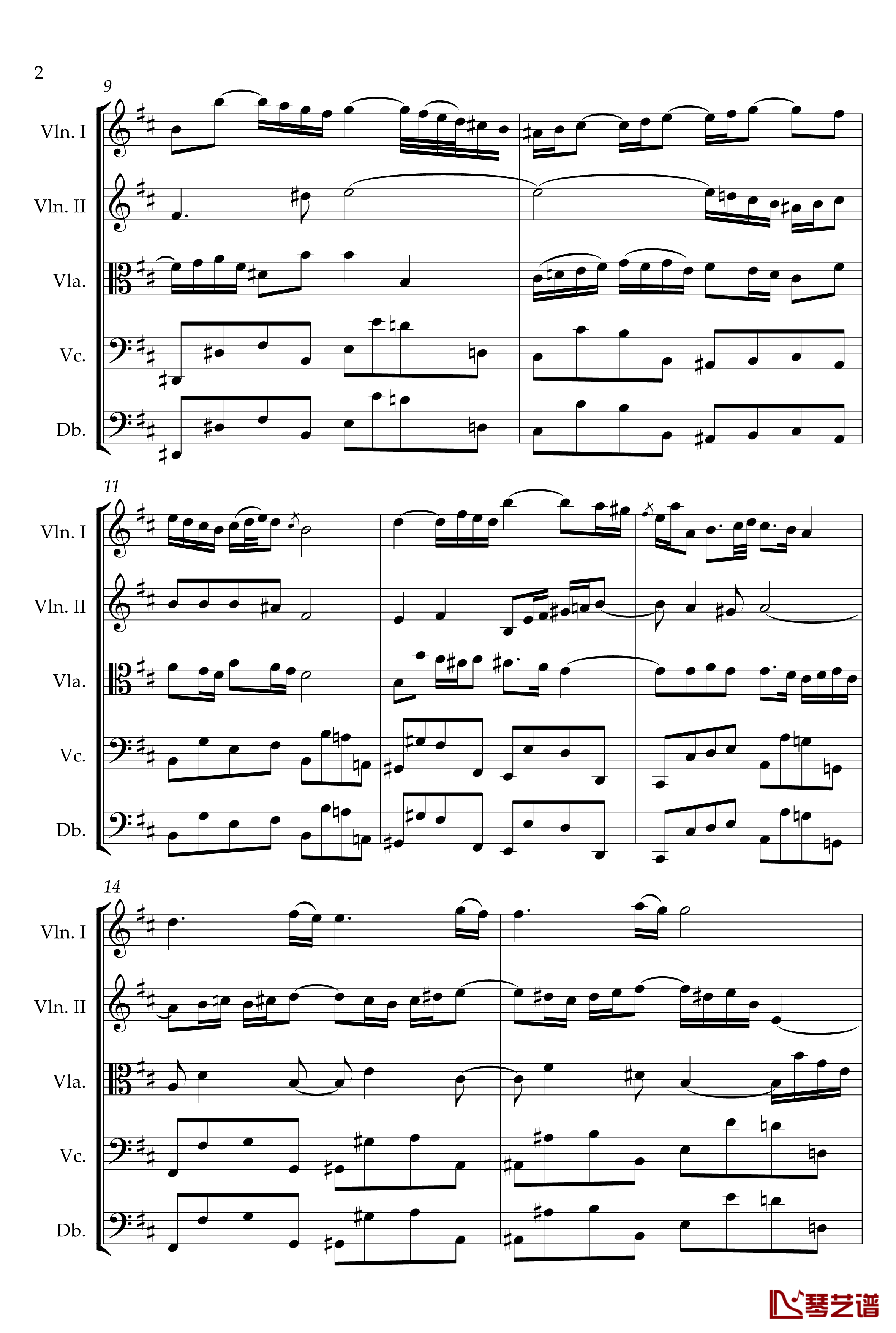g弦之歌钢琴谱-原版-巴哈-Bach, Johann Sebastian2