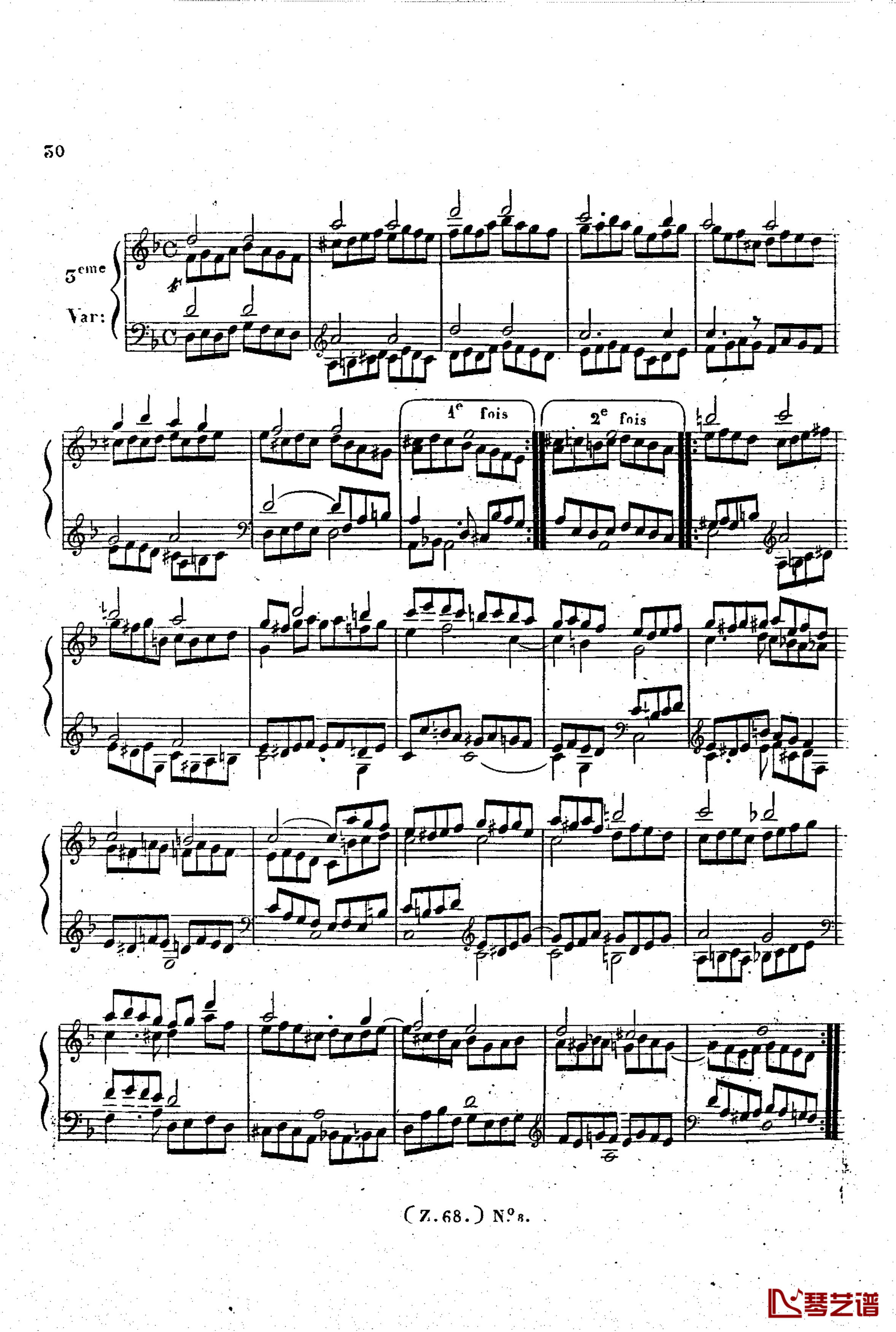  d小调第六钢琴奏鸣曲 Op.124钢琴谱-车尔尼-Czerny31