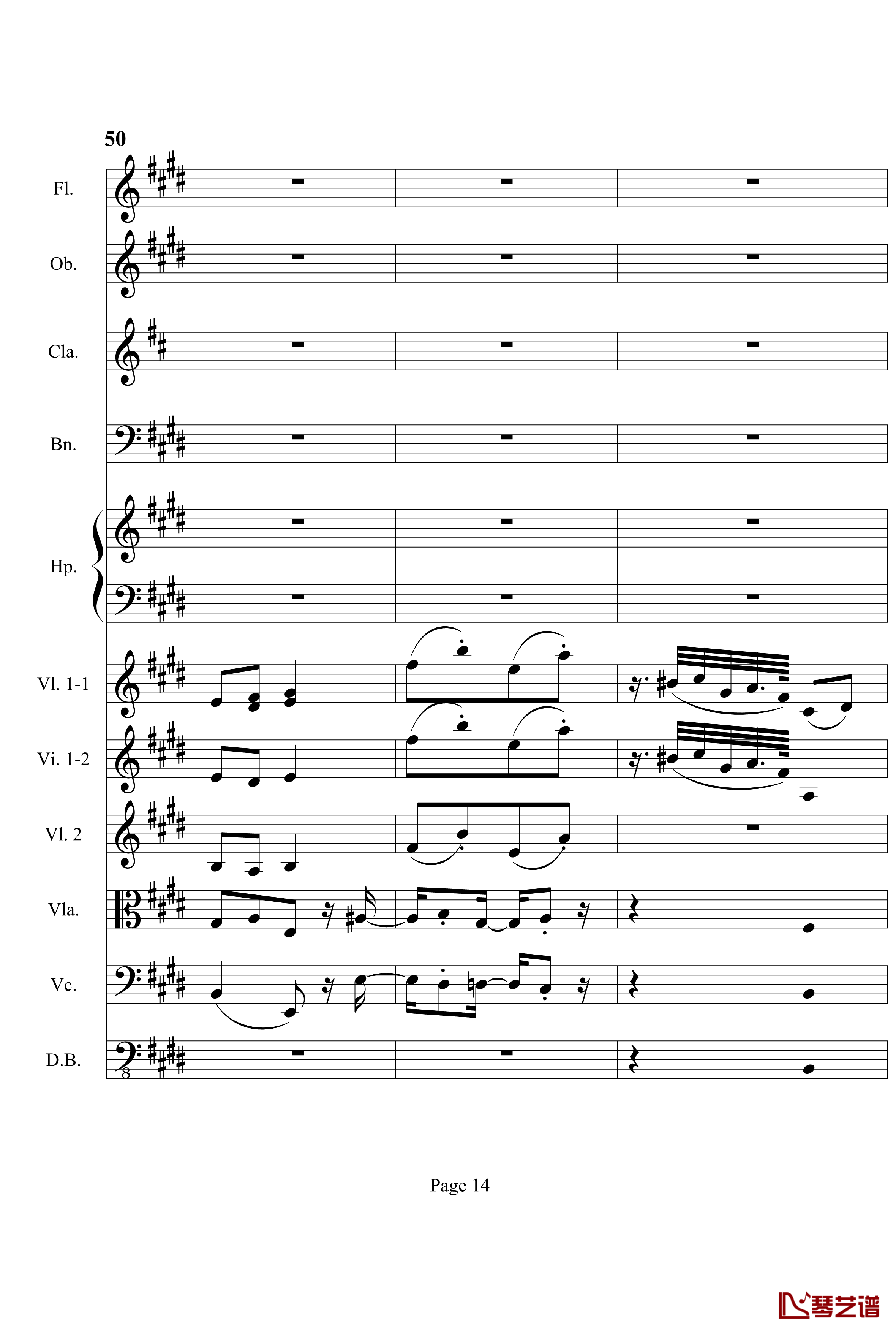 奏鸣曲之交响钢琴谱-第3首-Ⅱ-贝多芬-beethoven14