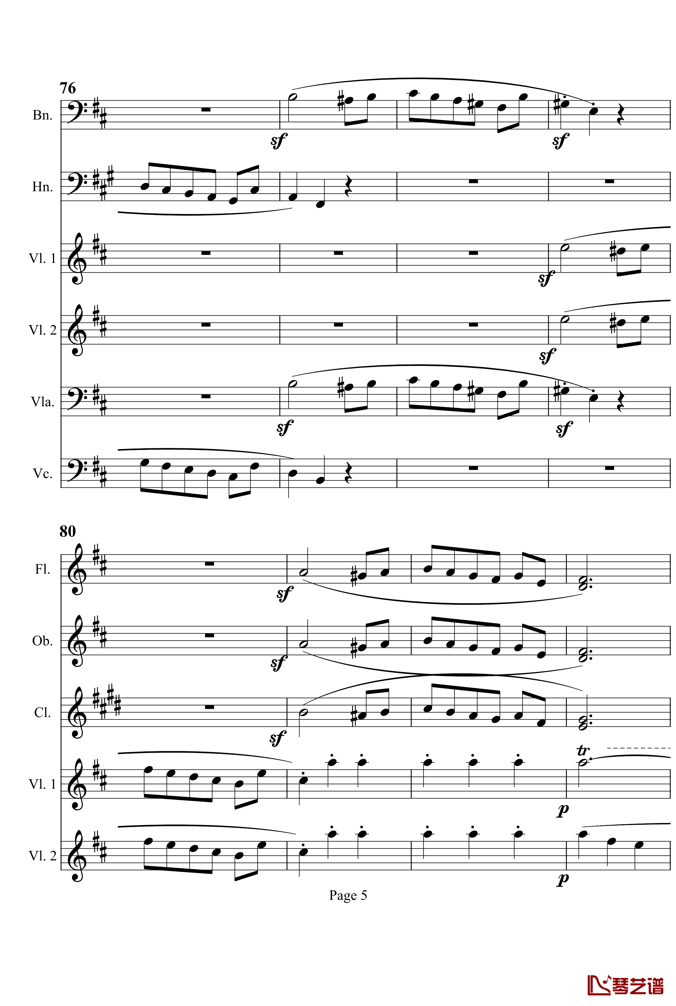 奏鸣曲之交响钢琴谱-第7首-Ⅲ-贝多芬-beethoven5
