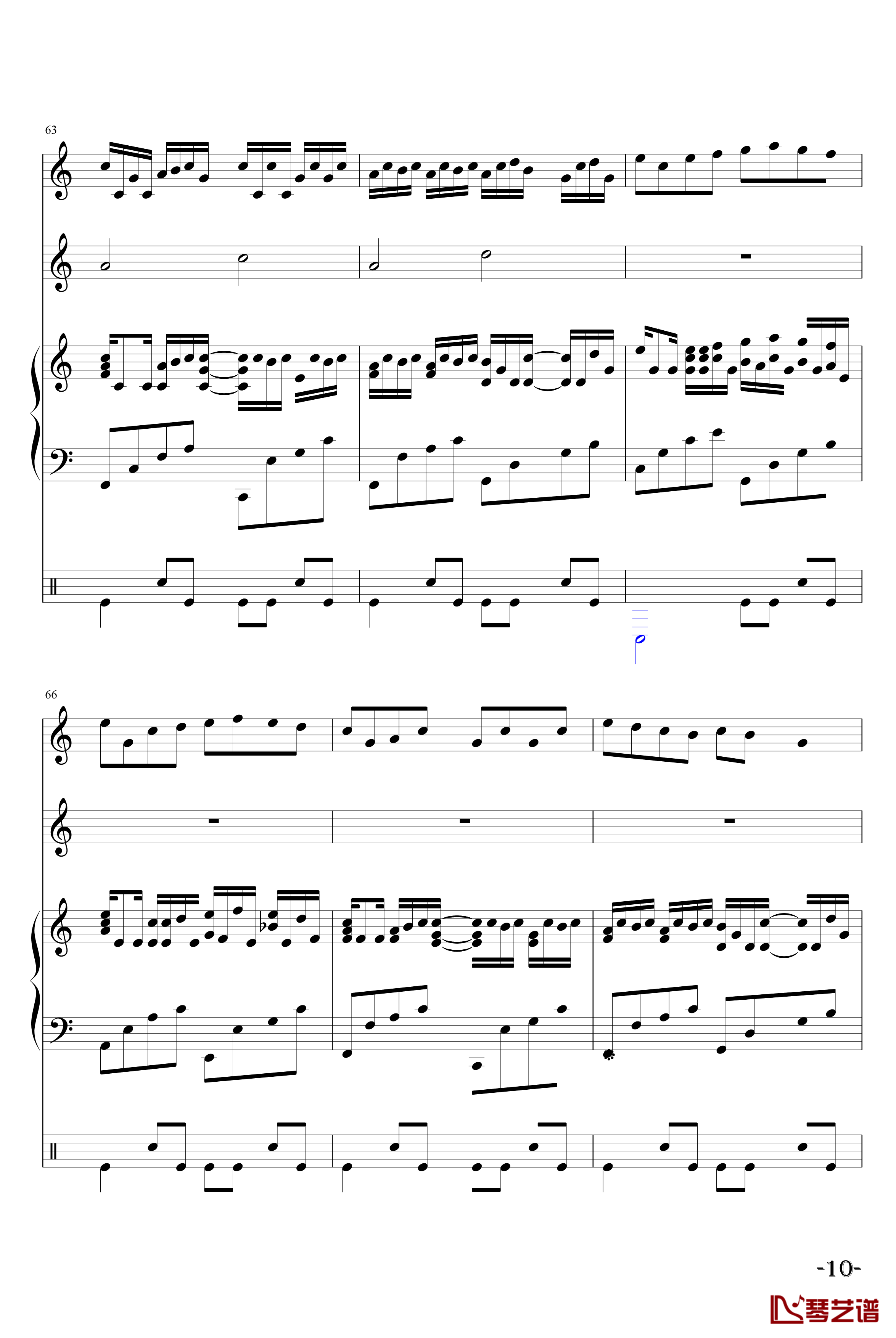 欢乐卡农钢琴谱-帕赫贝尔-Pachelbel10