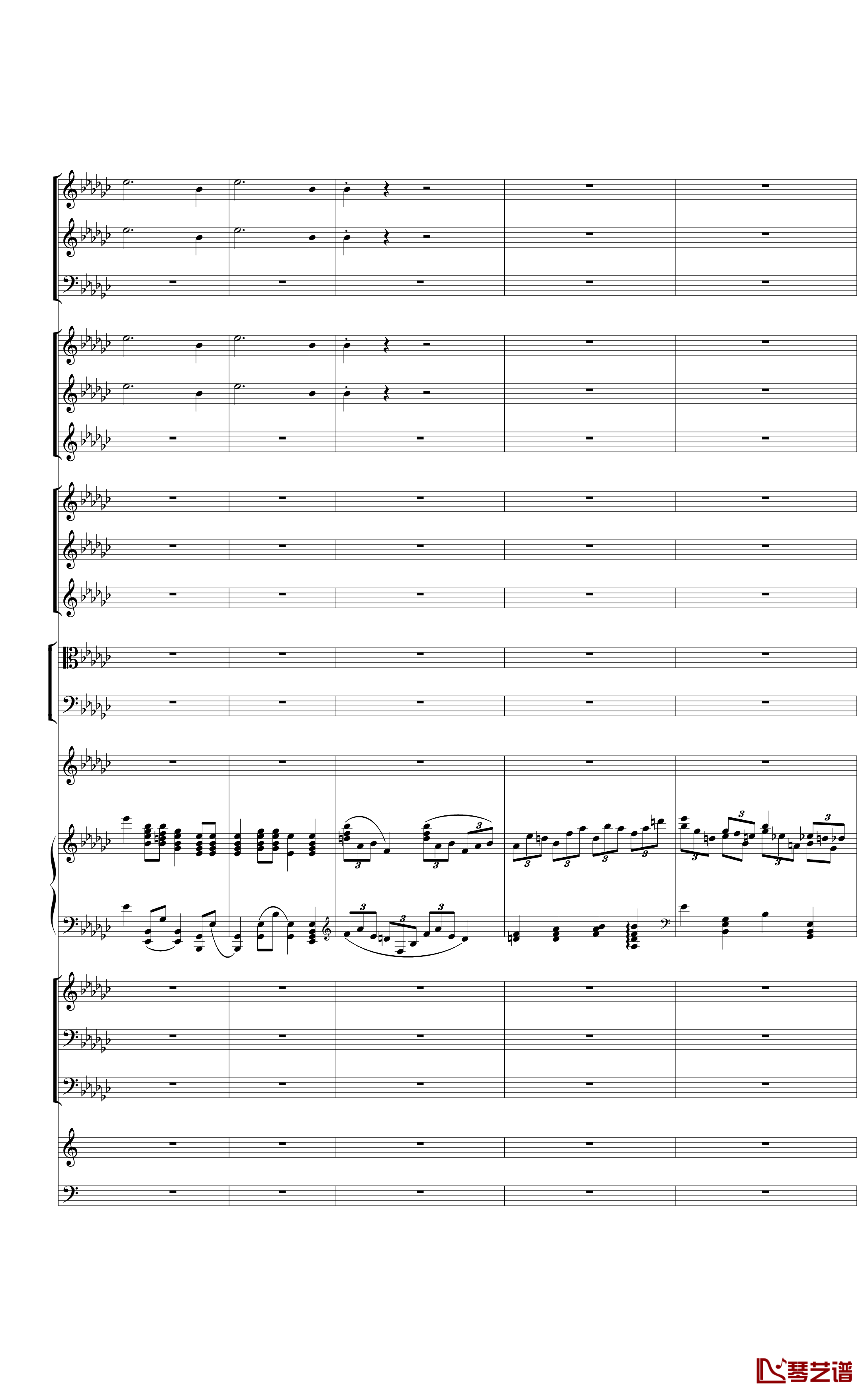 Piano Concerto No.3 in E Flat minor,I钢琴谱-热情而辉煌9