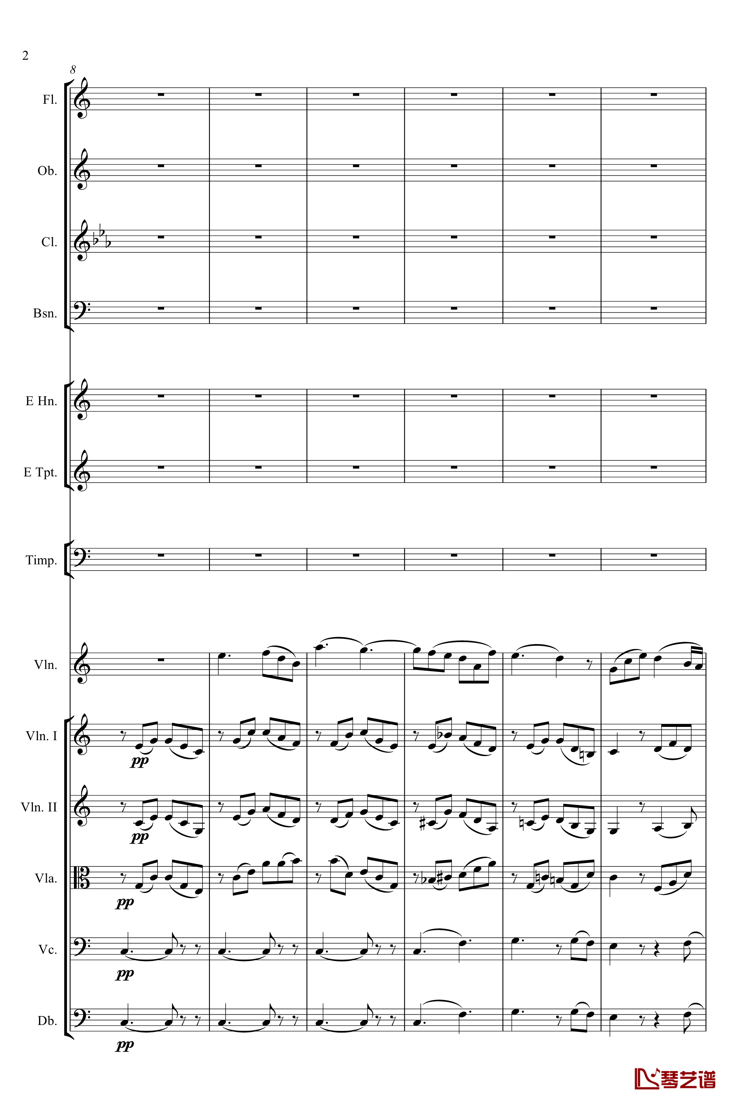 e小调小提琴协奏曲Op.64钢琴谱-第二乐章-Felix Mendelssohn2