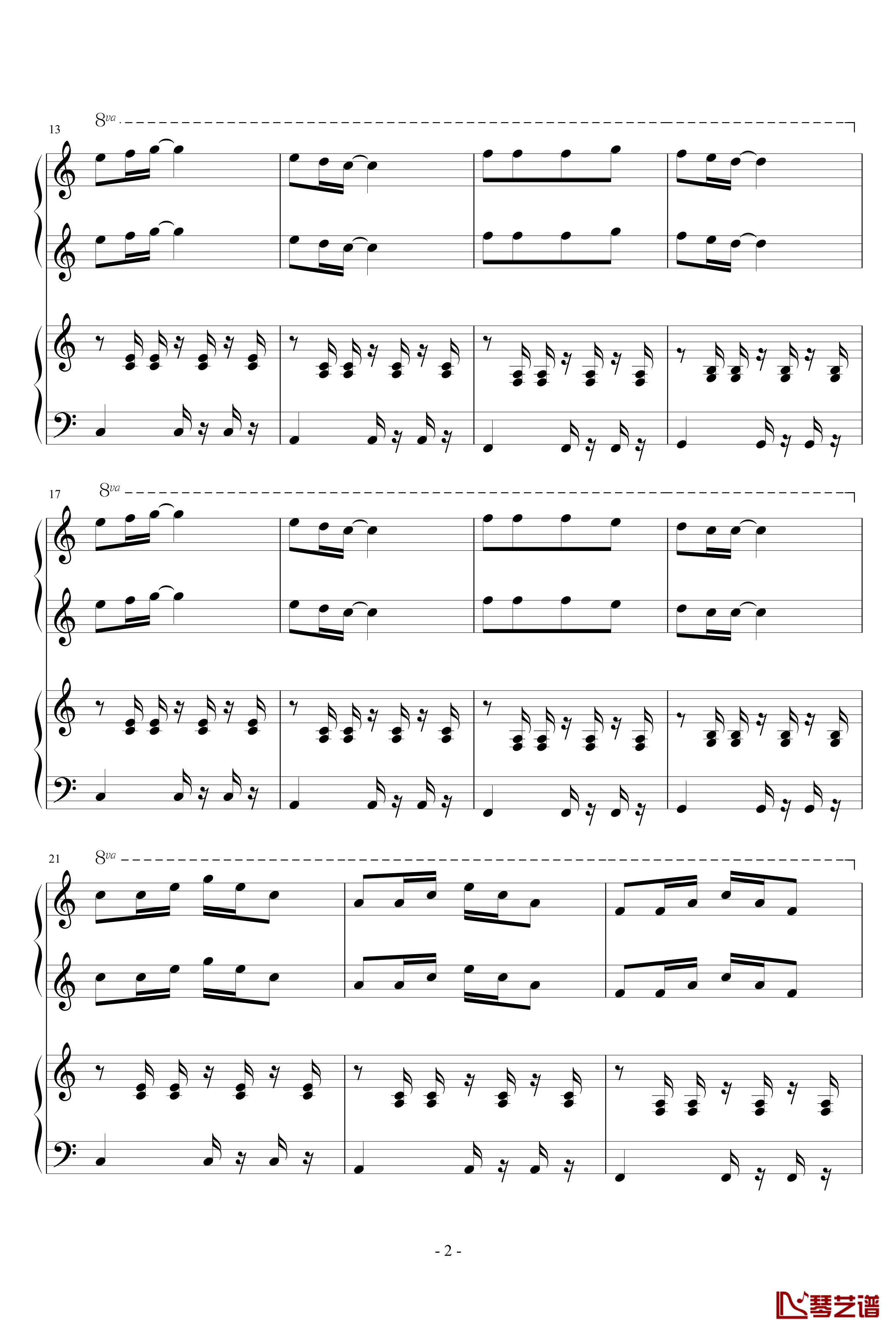 欢乐舞曲钢琴谱-儿童歌曲2