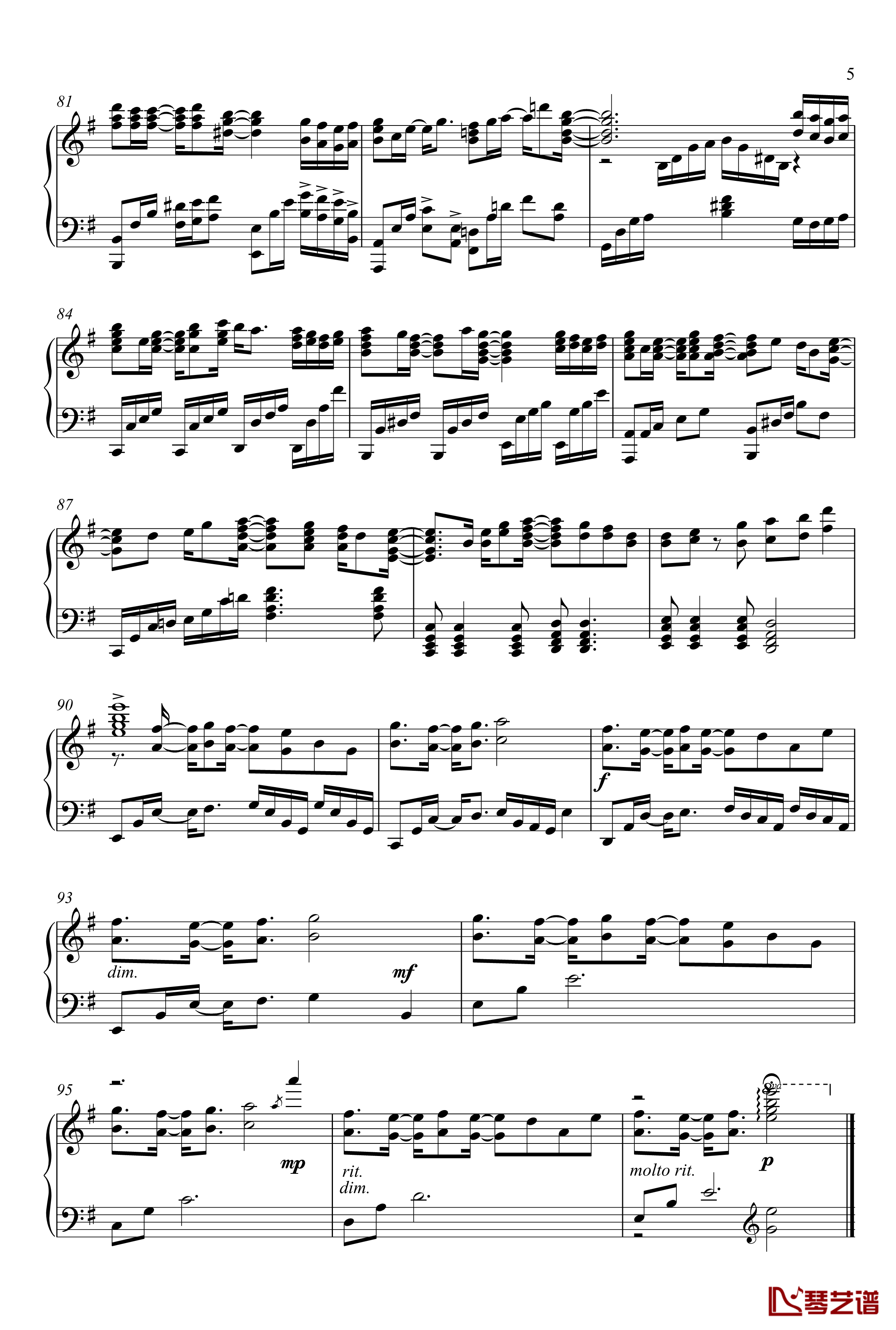 我的一个道姑朋友钢琴谱-タイナカ彩智5