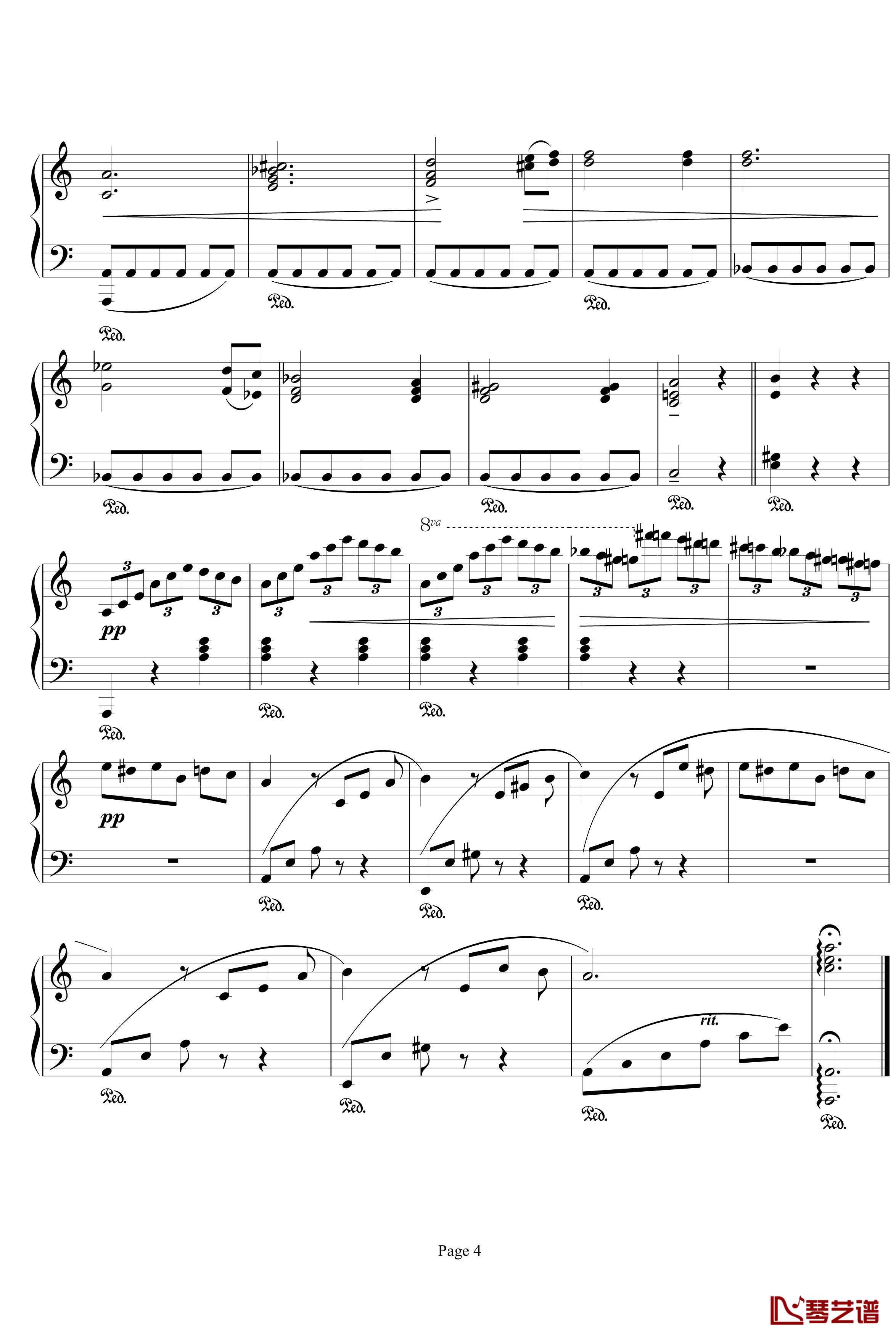 Fur Elise钢琴谱-agnesng版-贝多芬-beethoven4