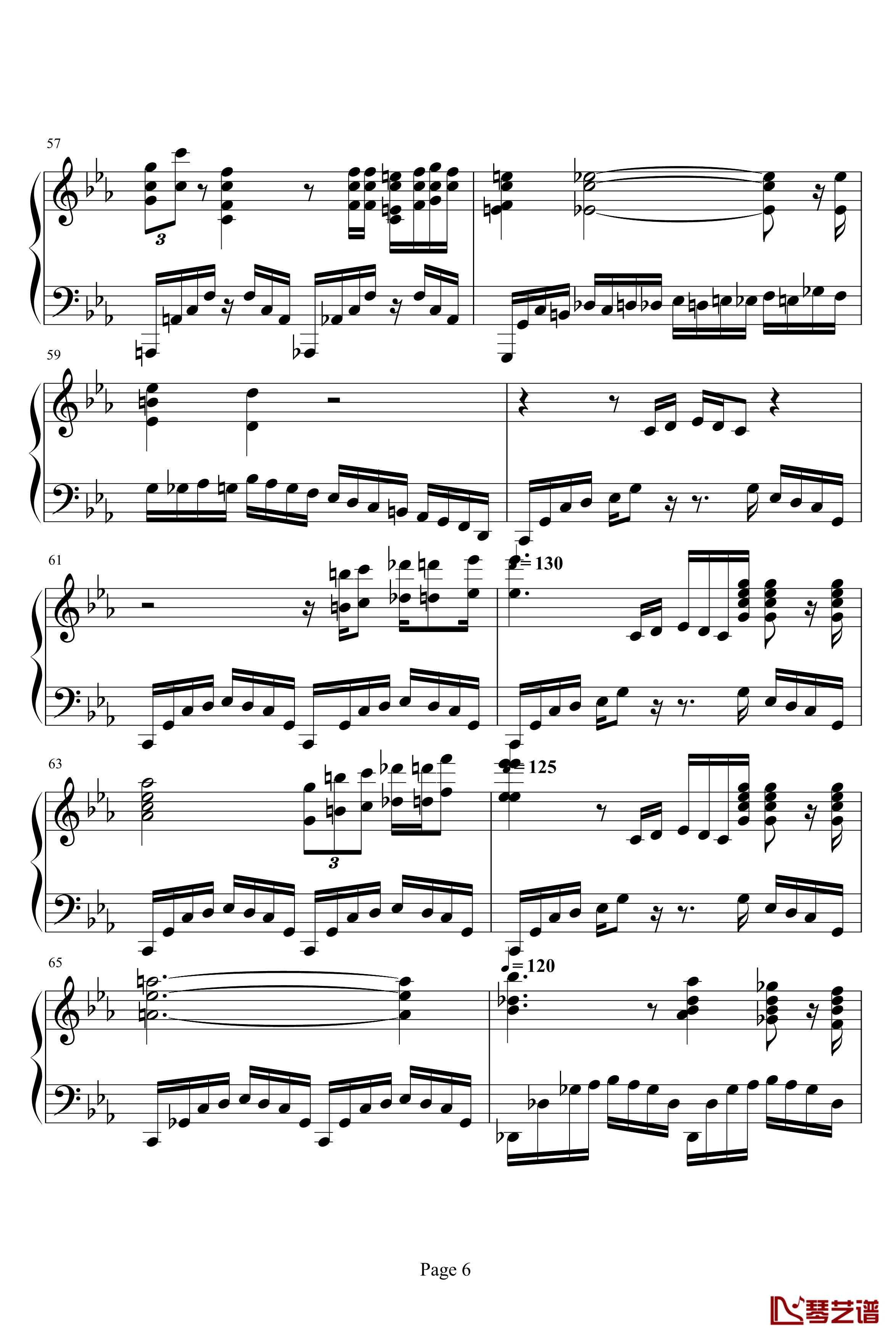 难般革命钢琴谱-肖邦-chopin6
