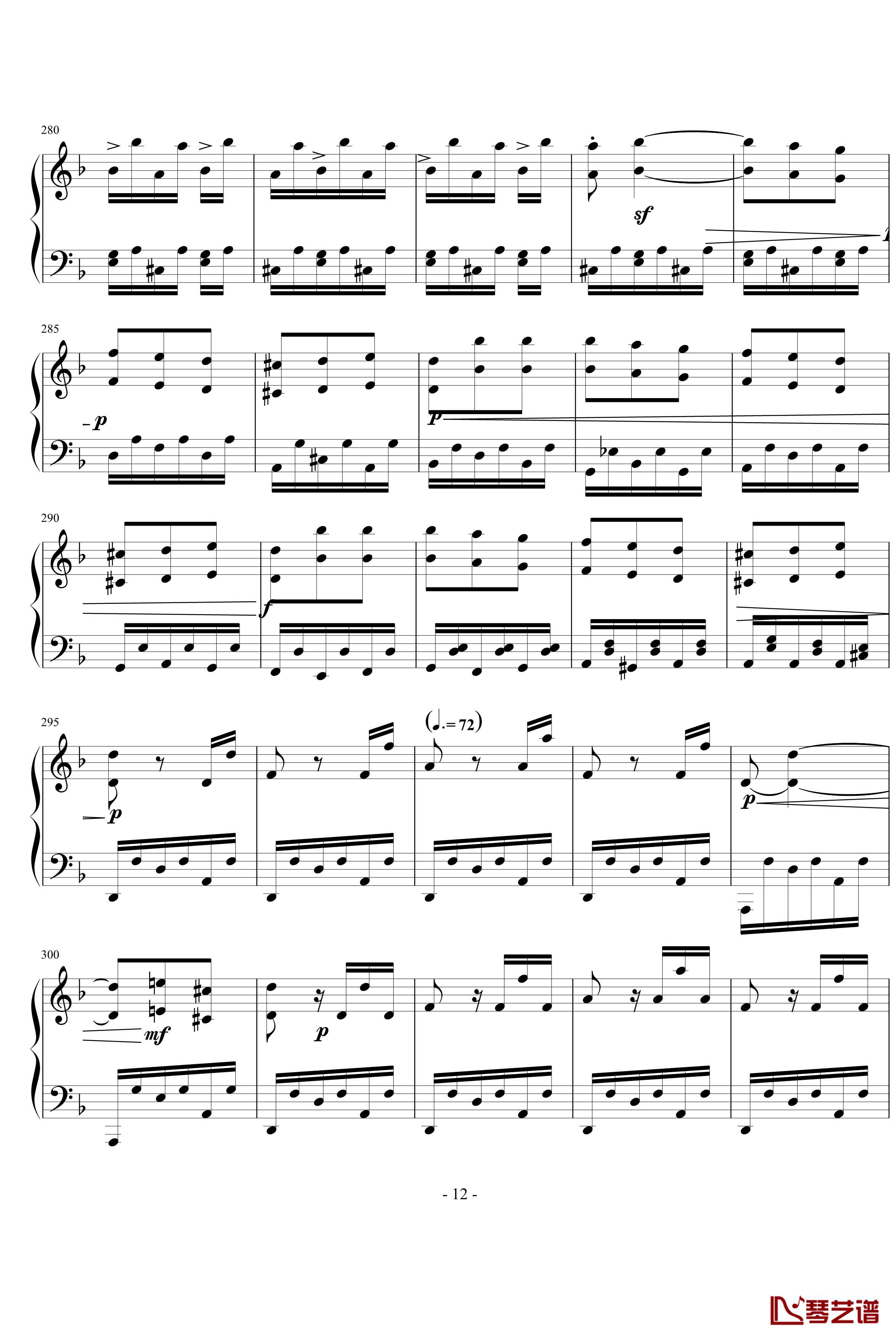 暴风雨第三乐章钢琴谱-贝多芬-beethoven12