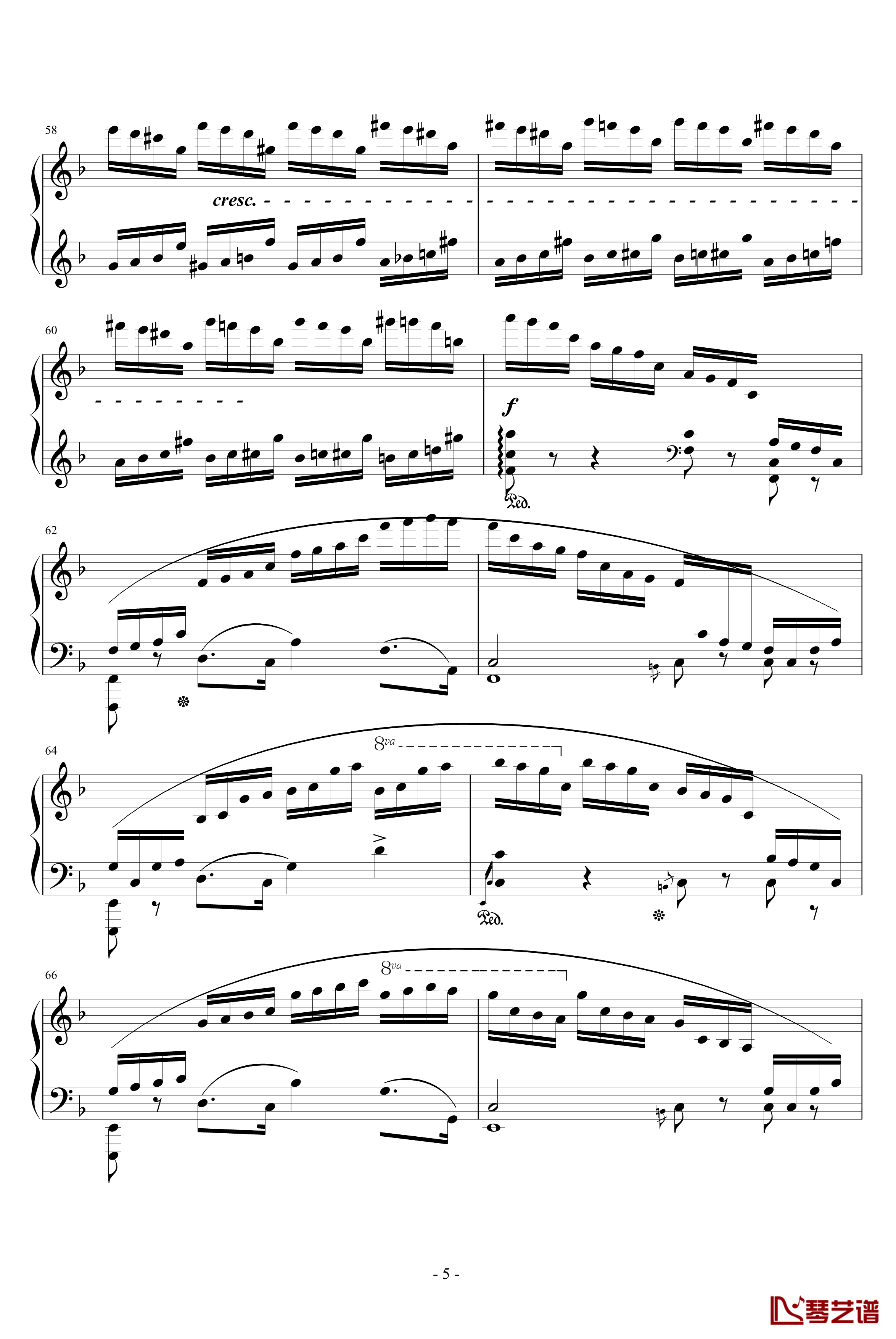 肖邦练习曲8钢琴谱-肖邦-chopin5