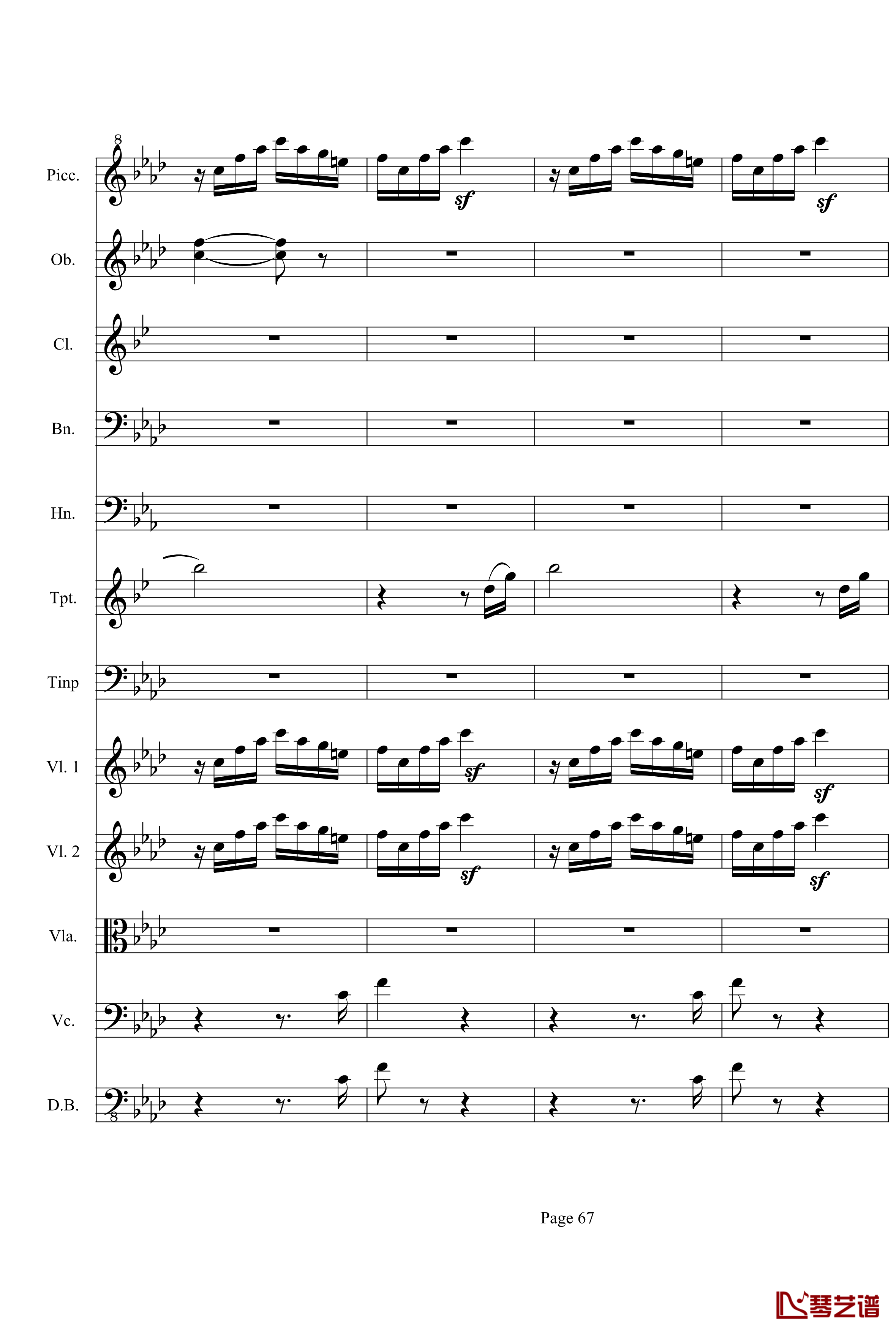 奏鸣曲之交响第23首Ⅲ钢琴谱--贝多芬-beethoven67