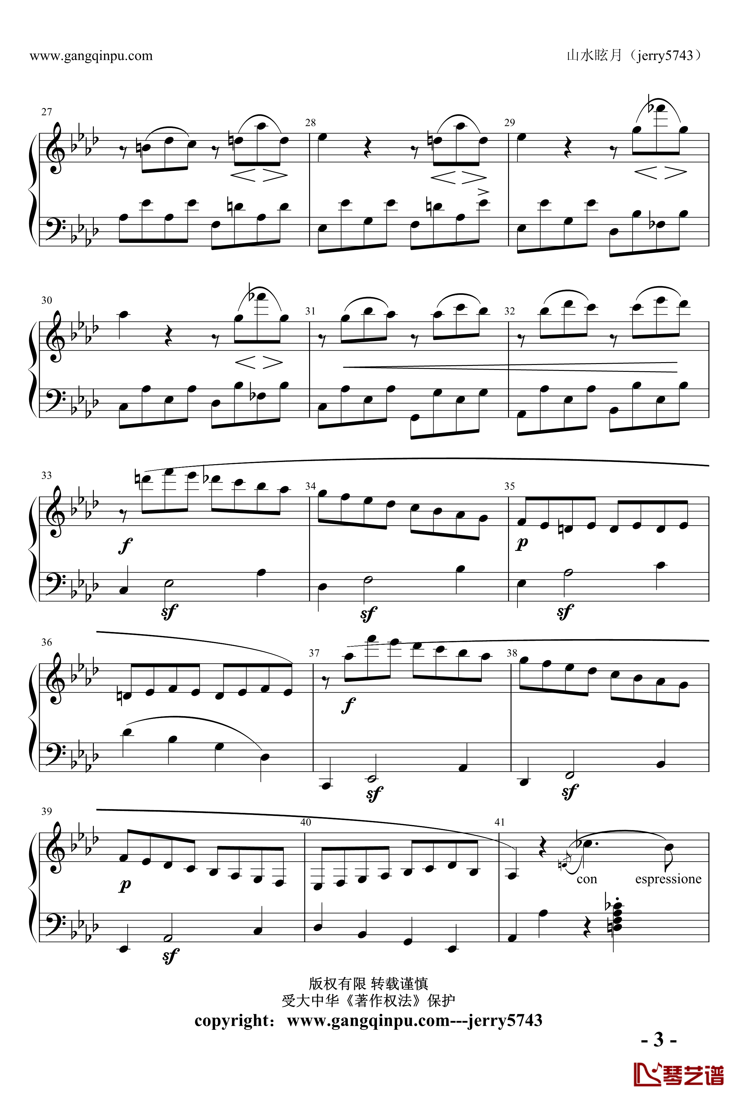 Piano Sonata No 1 part 1钢琴谱-贝多芬-beethoven3