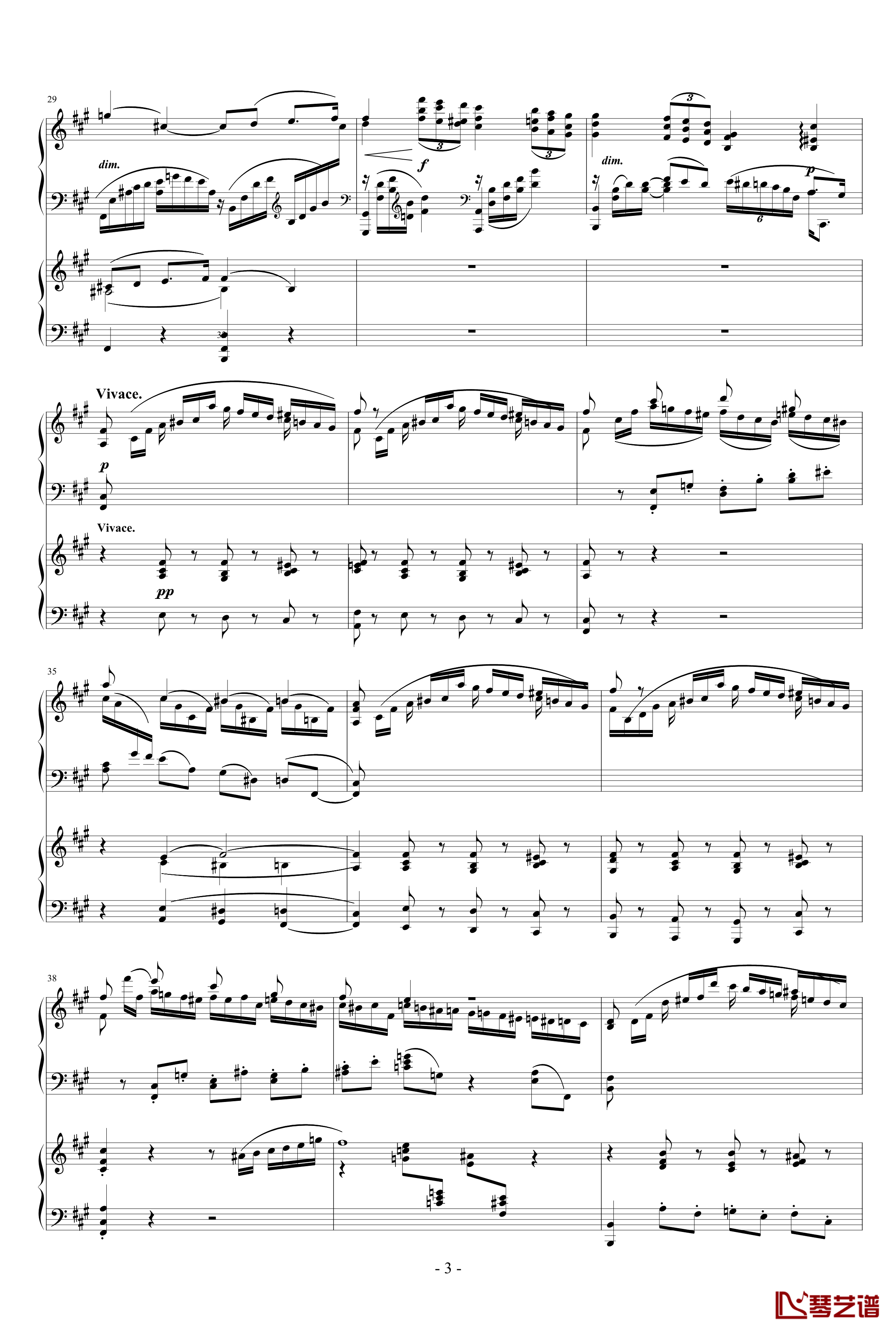 拉赫玛尼诺夫第一钢琴协奏曲 Op.1钢琴谱-拉赫马尼若夫3