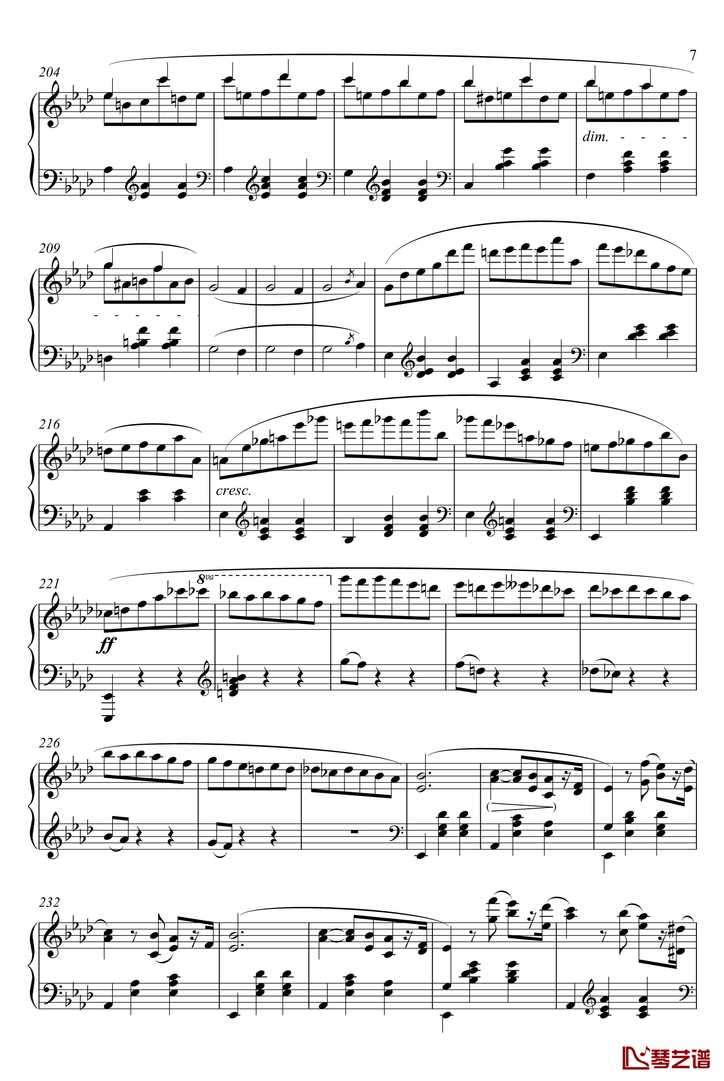 waltz No.5钢琴谱-肖邦-chopin7