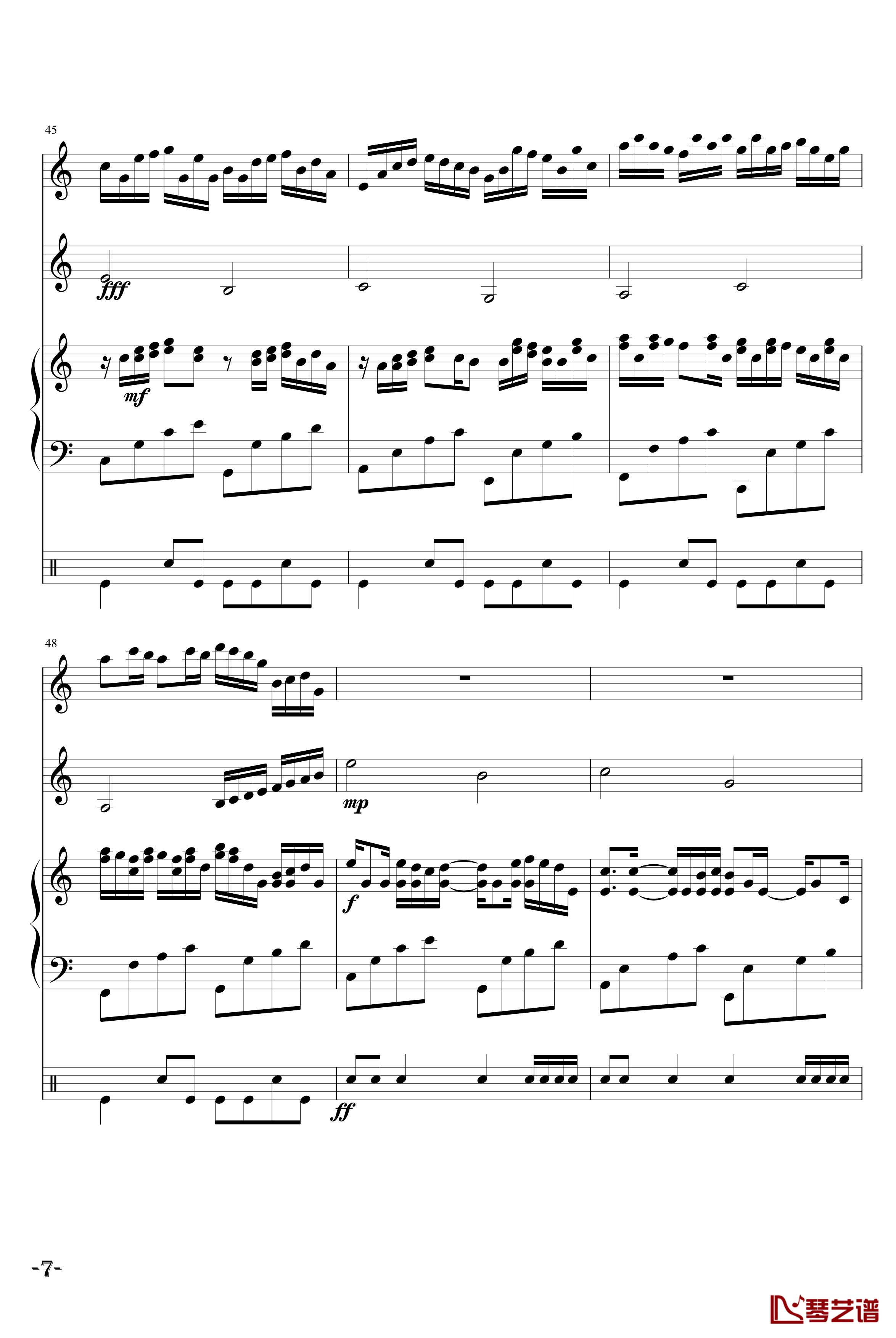 欢乐卡农钢琴谱-帕赫贝尔-Pachelbel7