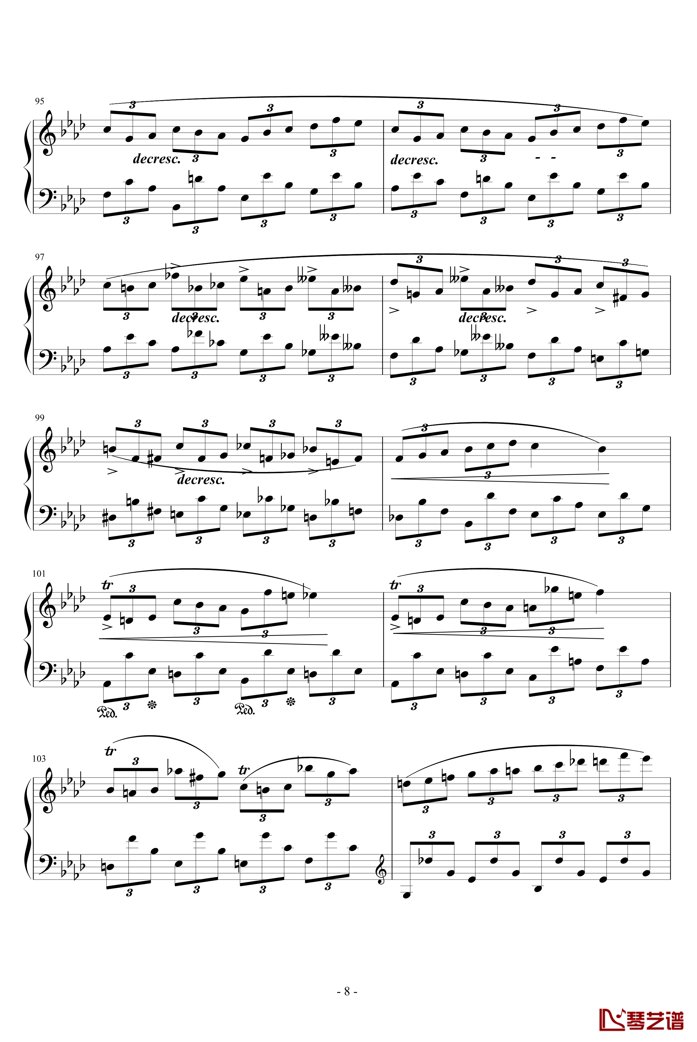 即兴曲第一首Op.29钢琴谱-肖邦-chopin8