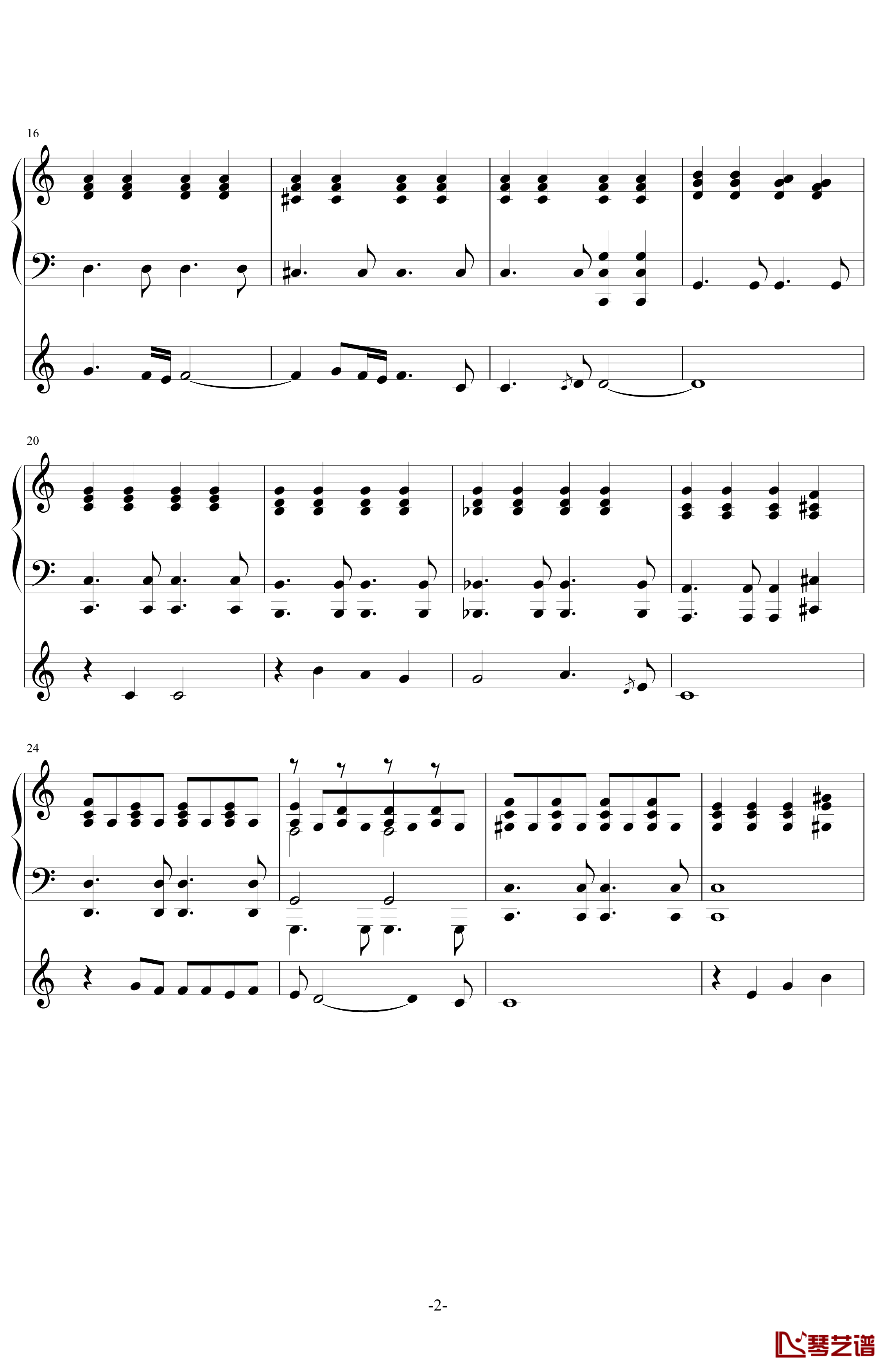 第一号陶笛奏鸣曲钢琴谱-尬哥2
