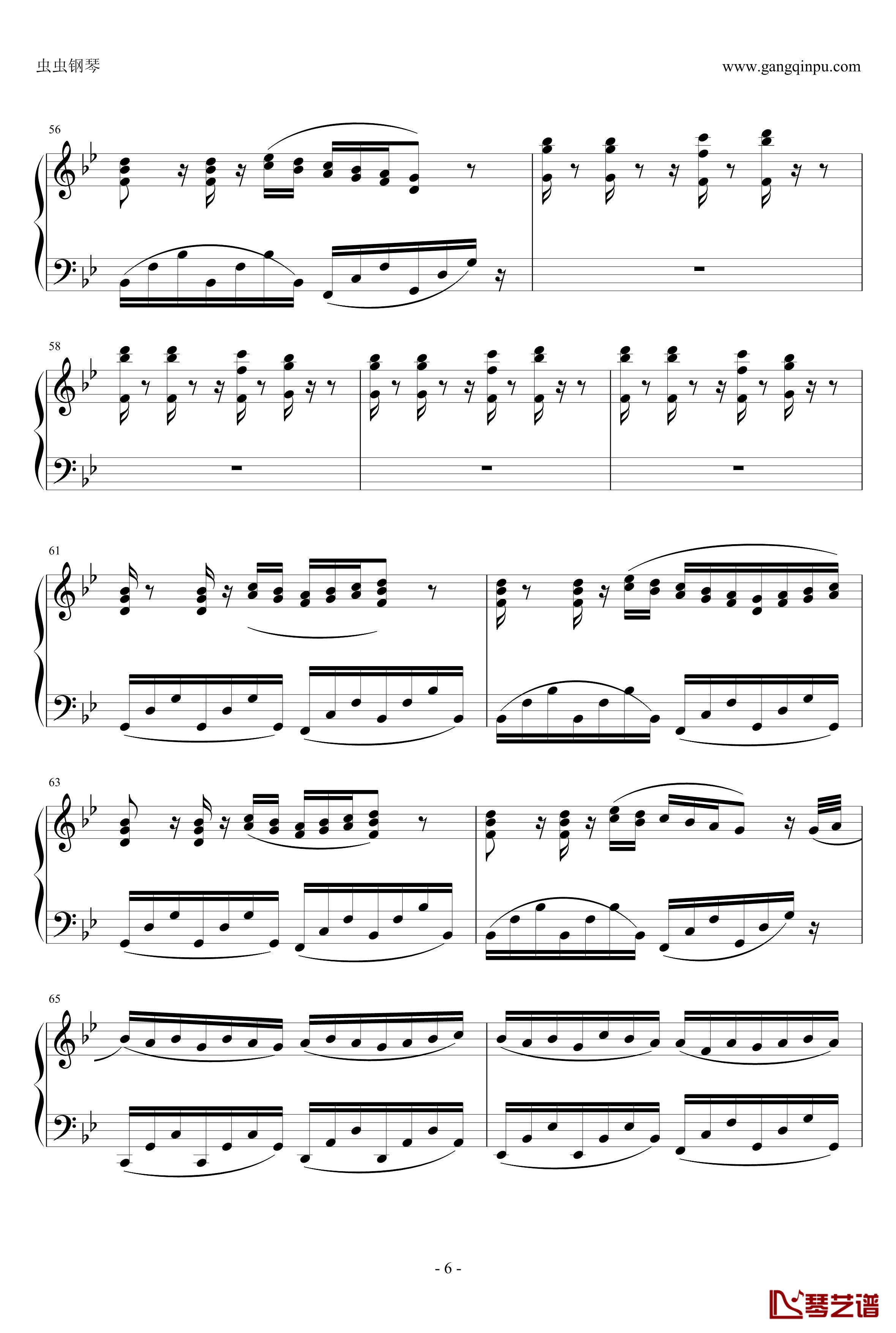 行军季节钢琴谱-雅尼6