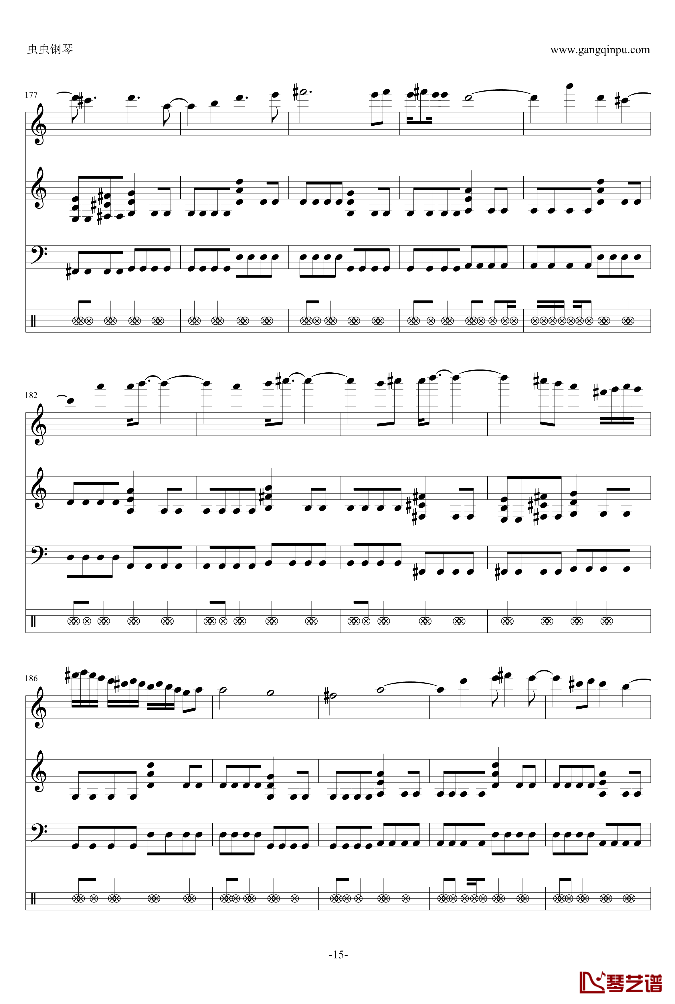 钢琴摇滚卡农钢琴谱-帕赫贝尔-Pachelbel15