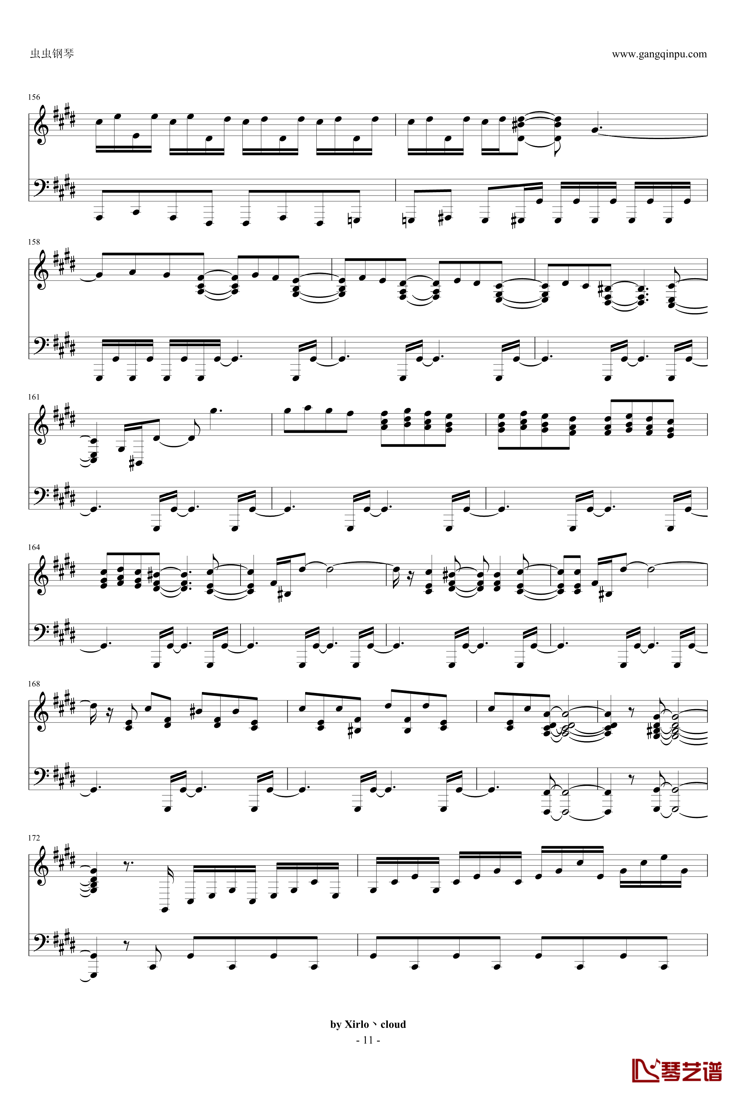 月光奏鸣曲钢琴谱-改编版-贝多芬-beethoven11