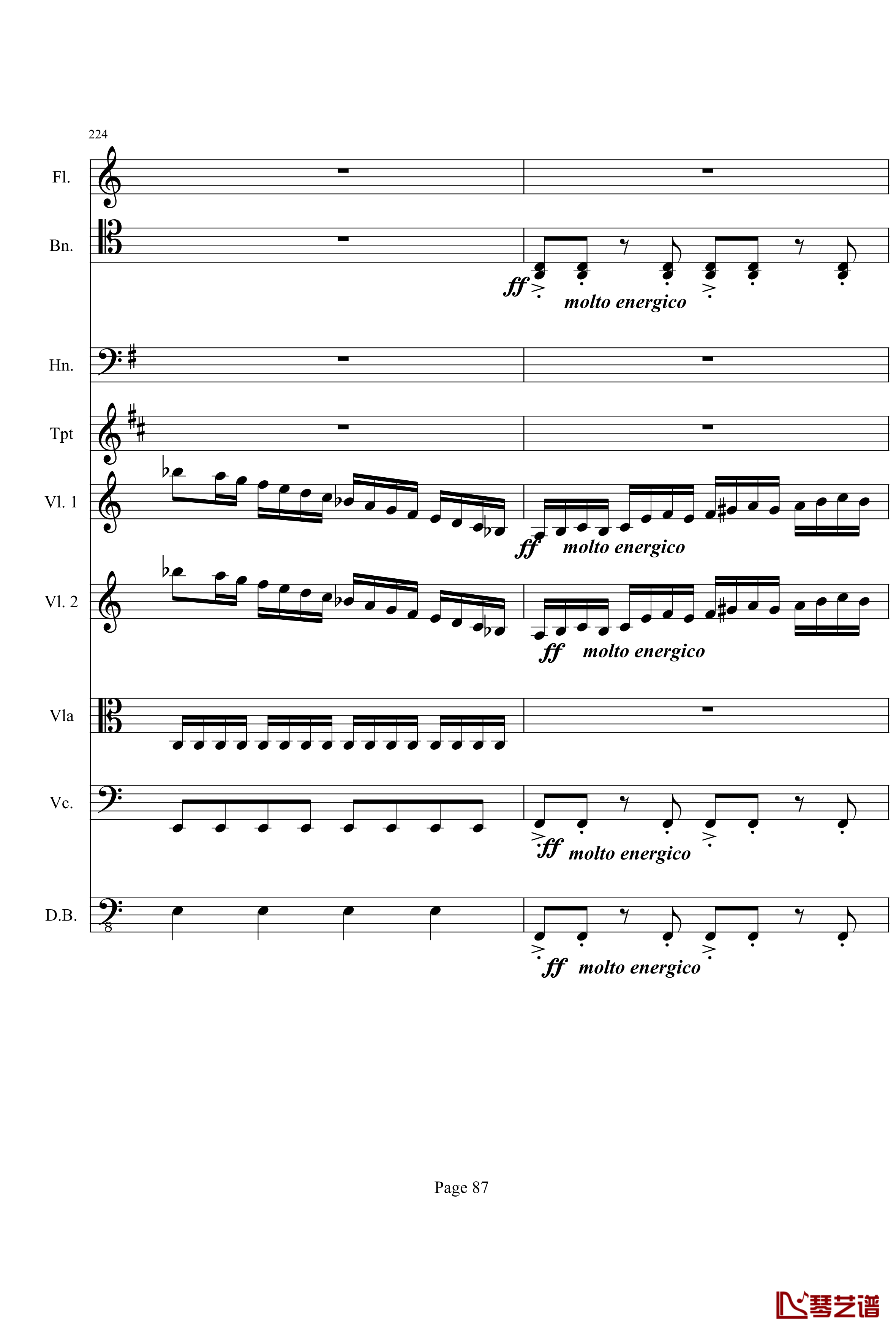 奏鸣曲之交响钢琴谱-第21首-Ⅰ-贝多芬-beethoven87