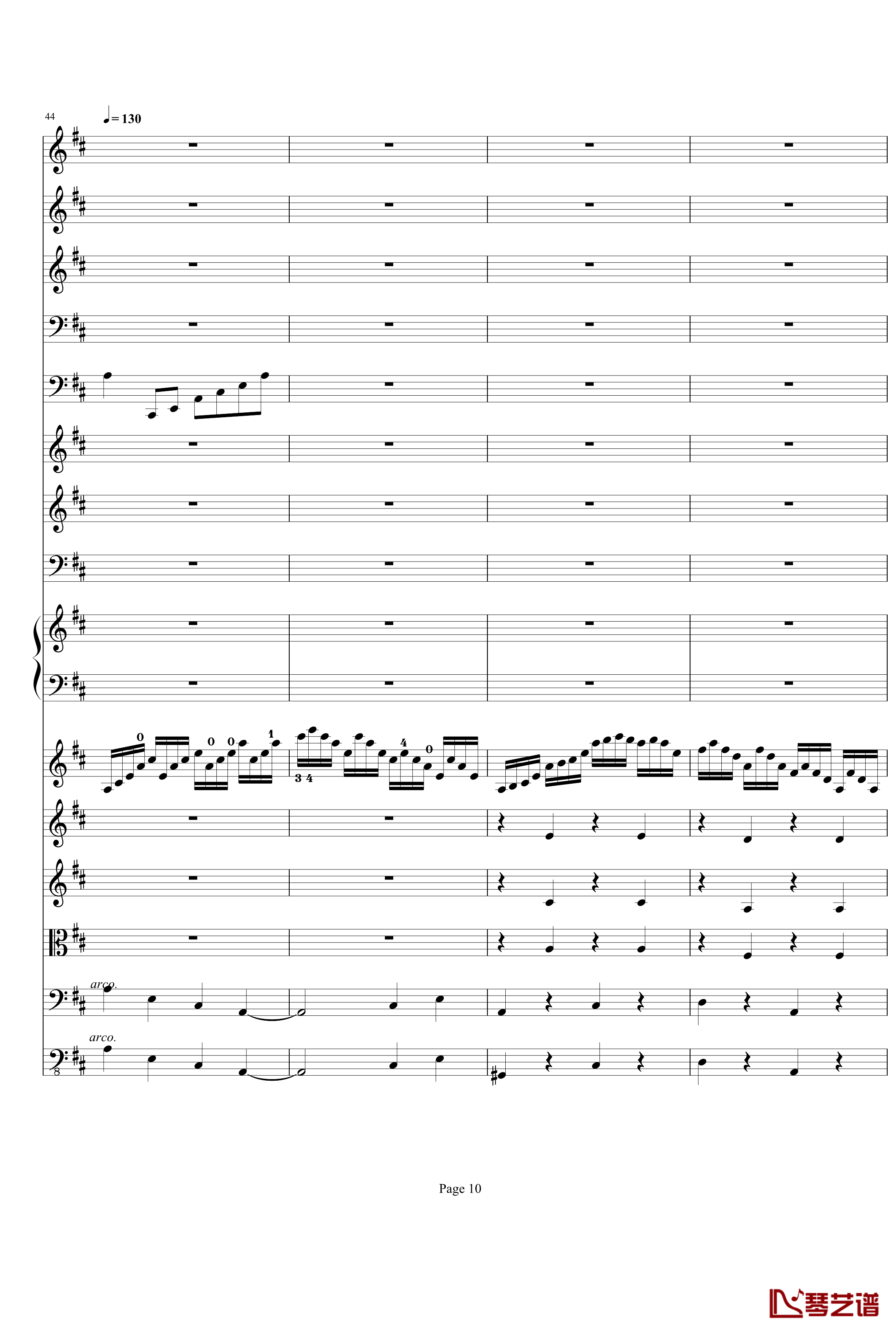 b小调小提琴协奏曲第三乐章钢琴谱-总谱-项道荣10