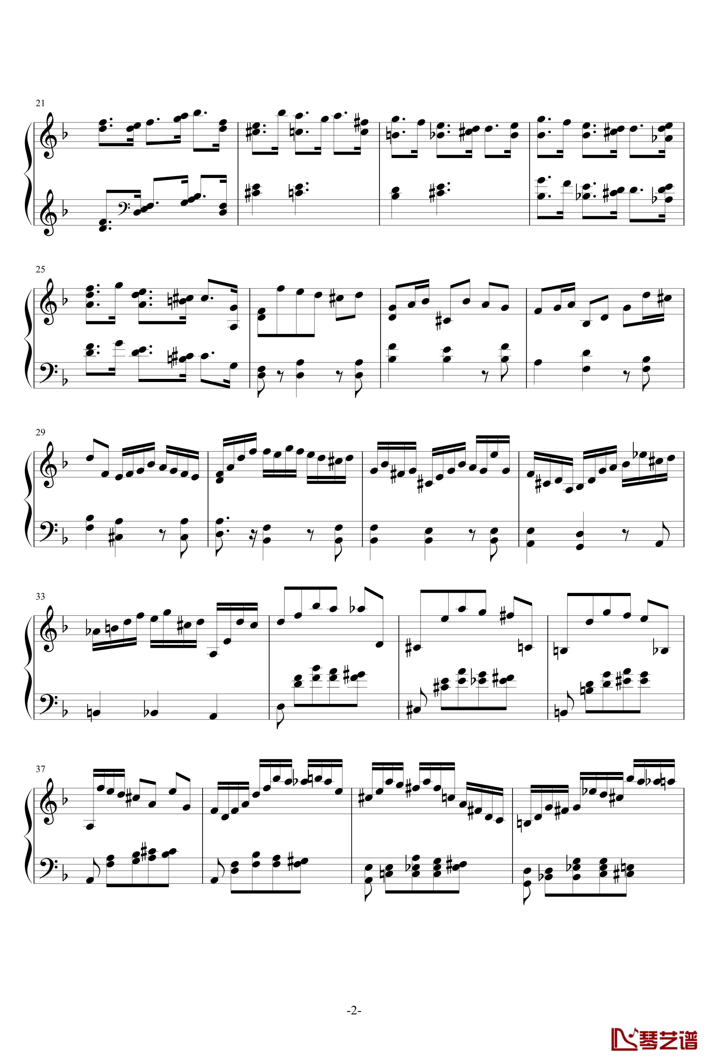 BWV.1004Chaconne改编钢琴谱-巴赫神作-P.E.Bach2