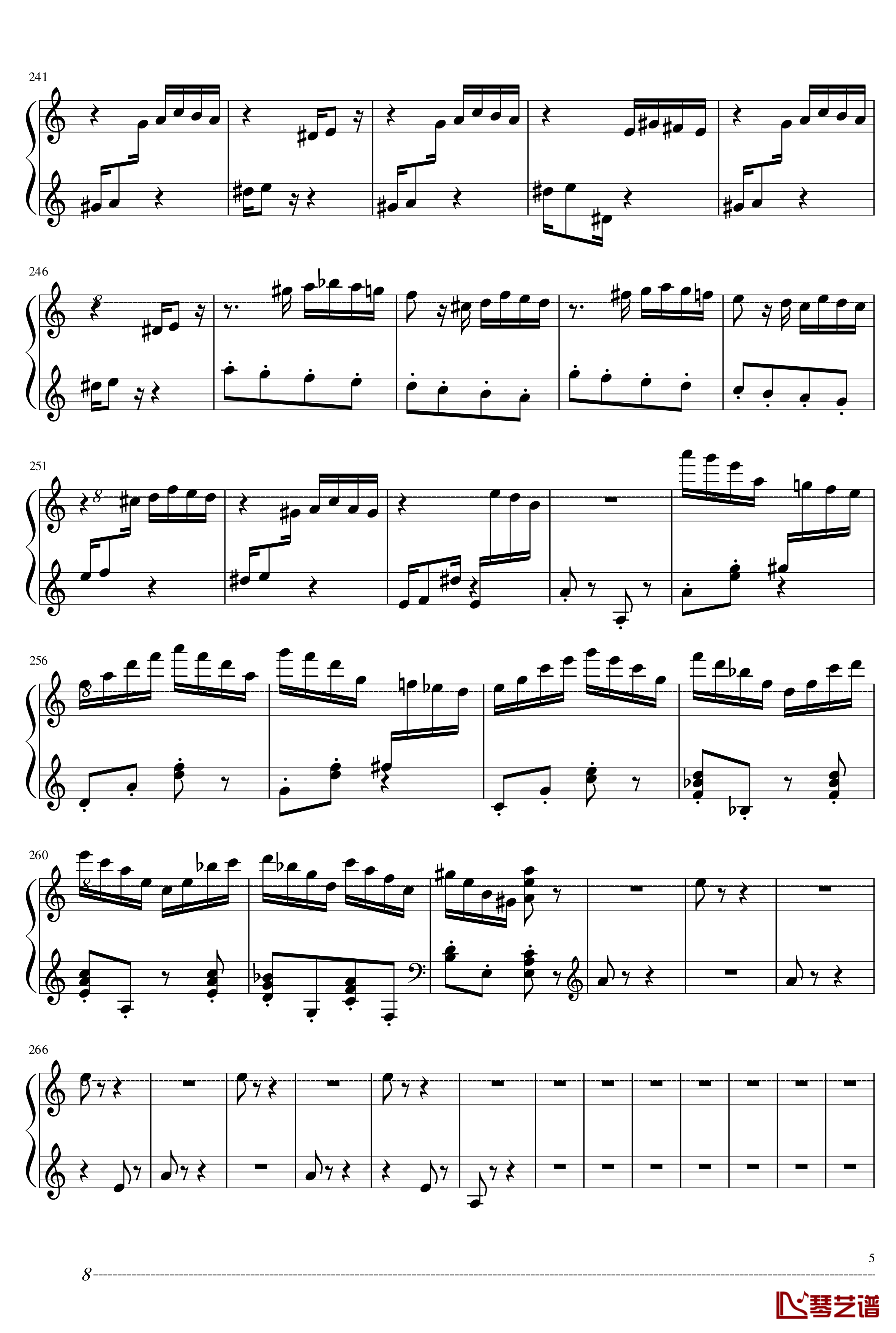 Rhapsody on a Theme of Paganini-马克西姆-Maksim·Mrvica-钢琴谱5