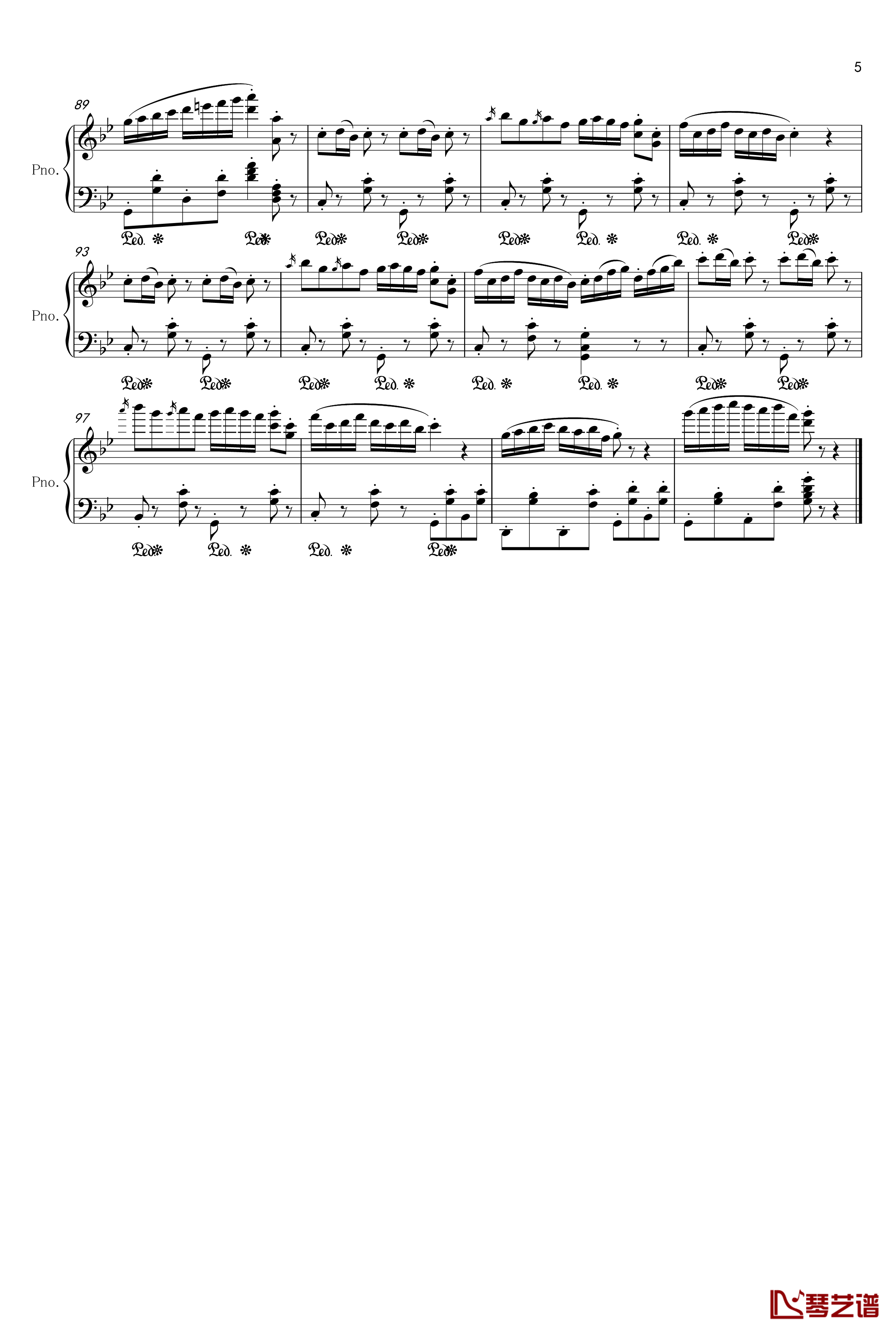 嬉戏钢琴谱-孤寒5
