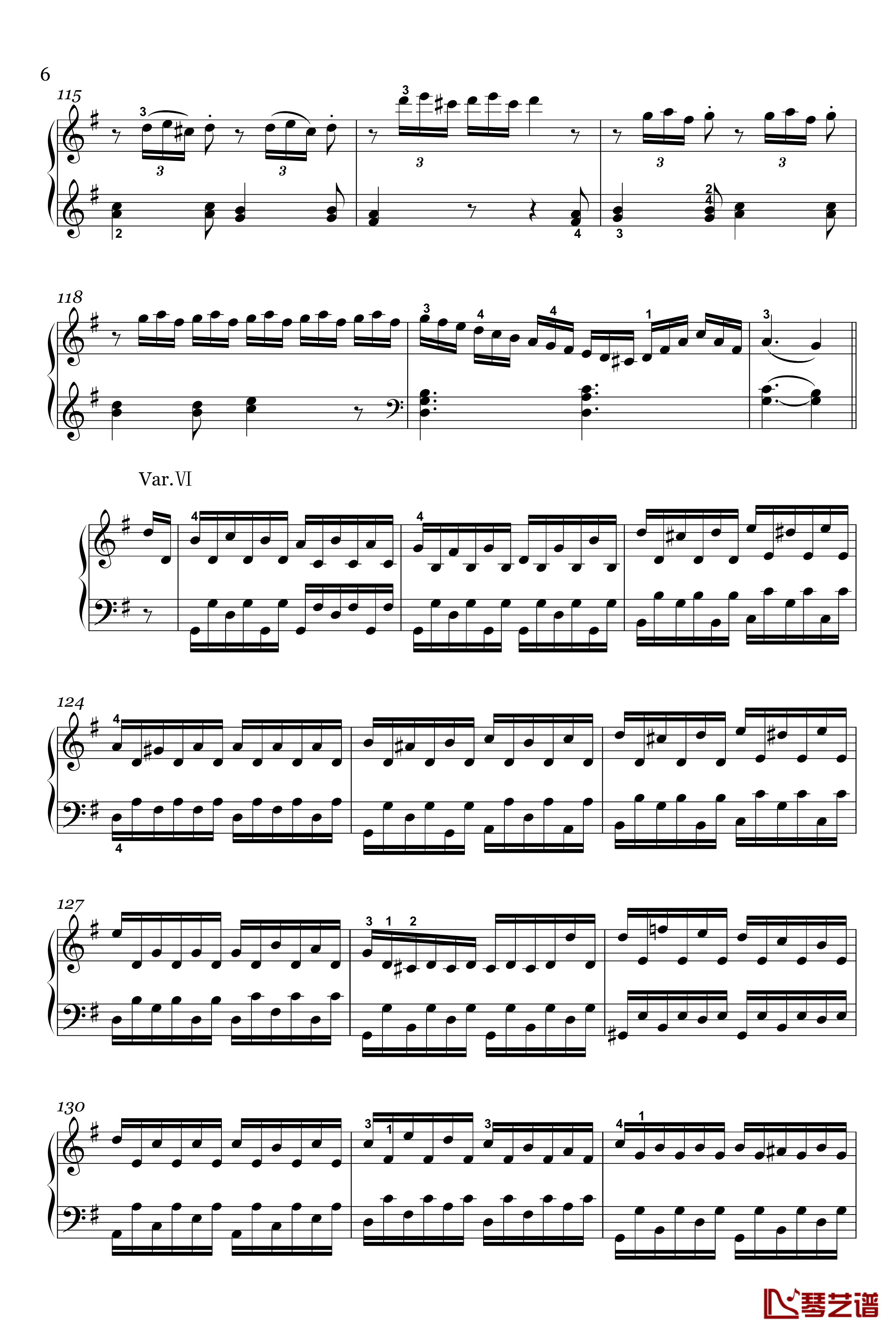 G大调变奏曲钢琴谱-Woo-70-贝多芬-beethoven6