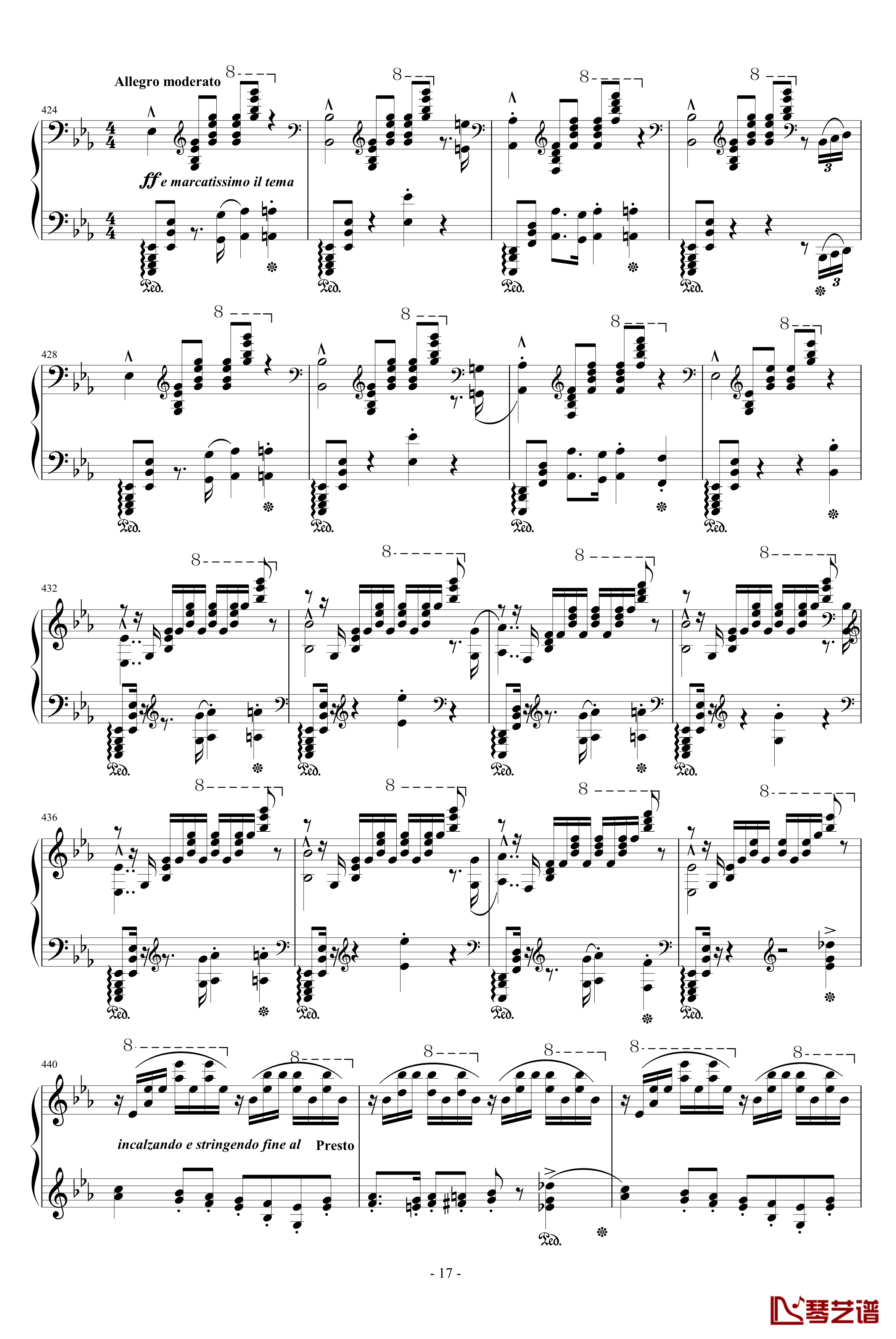 匈牙利狂想曲第9号钢琴谱-19首匈狂里篇幅最浩大、技巧最艰深的作品之一-李斯特17