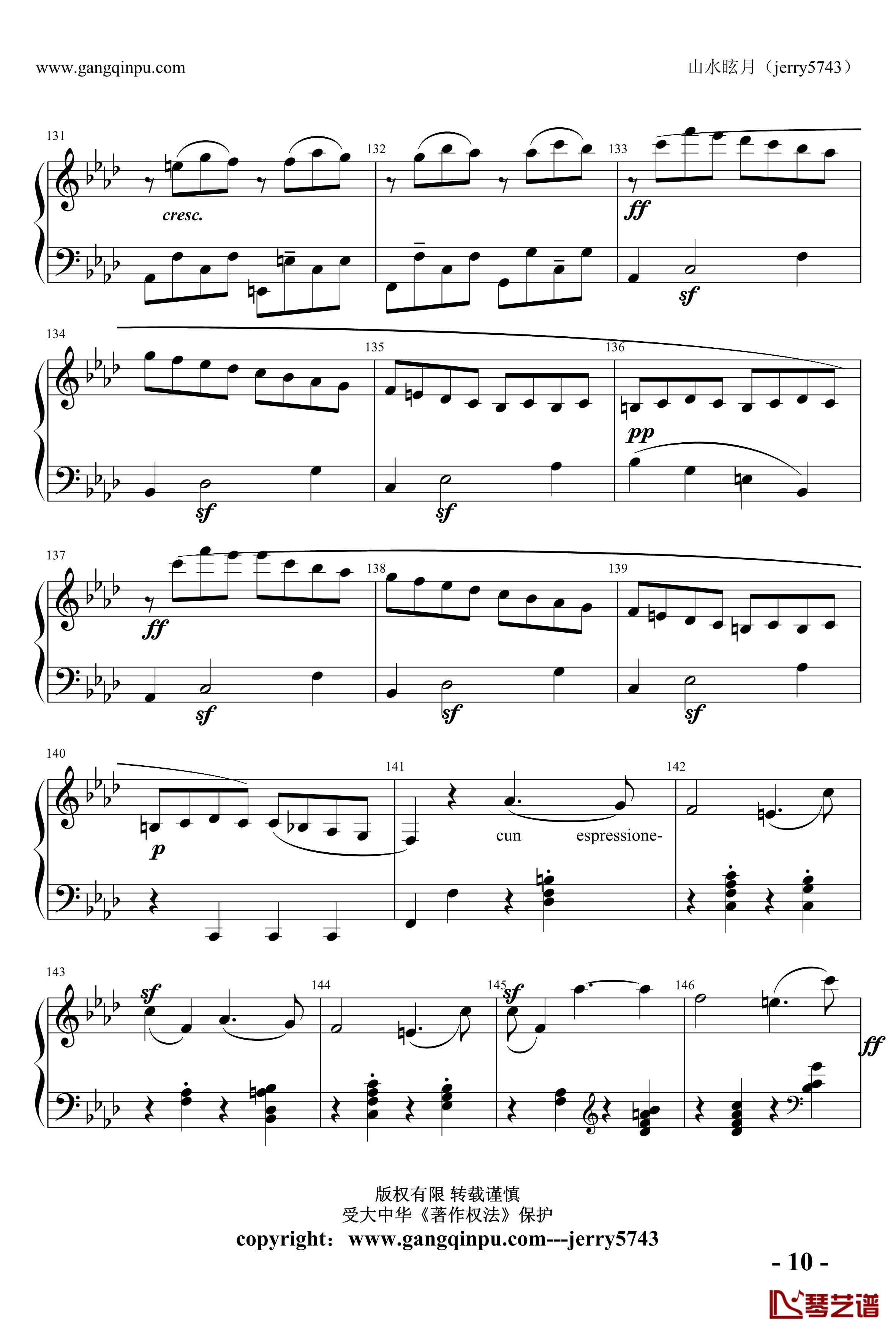 Piano Sonata No 1 part 1钢琴谱-贝多芬-beethoven10
