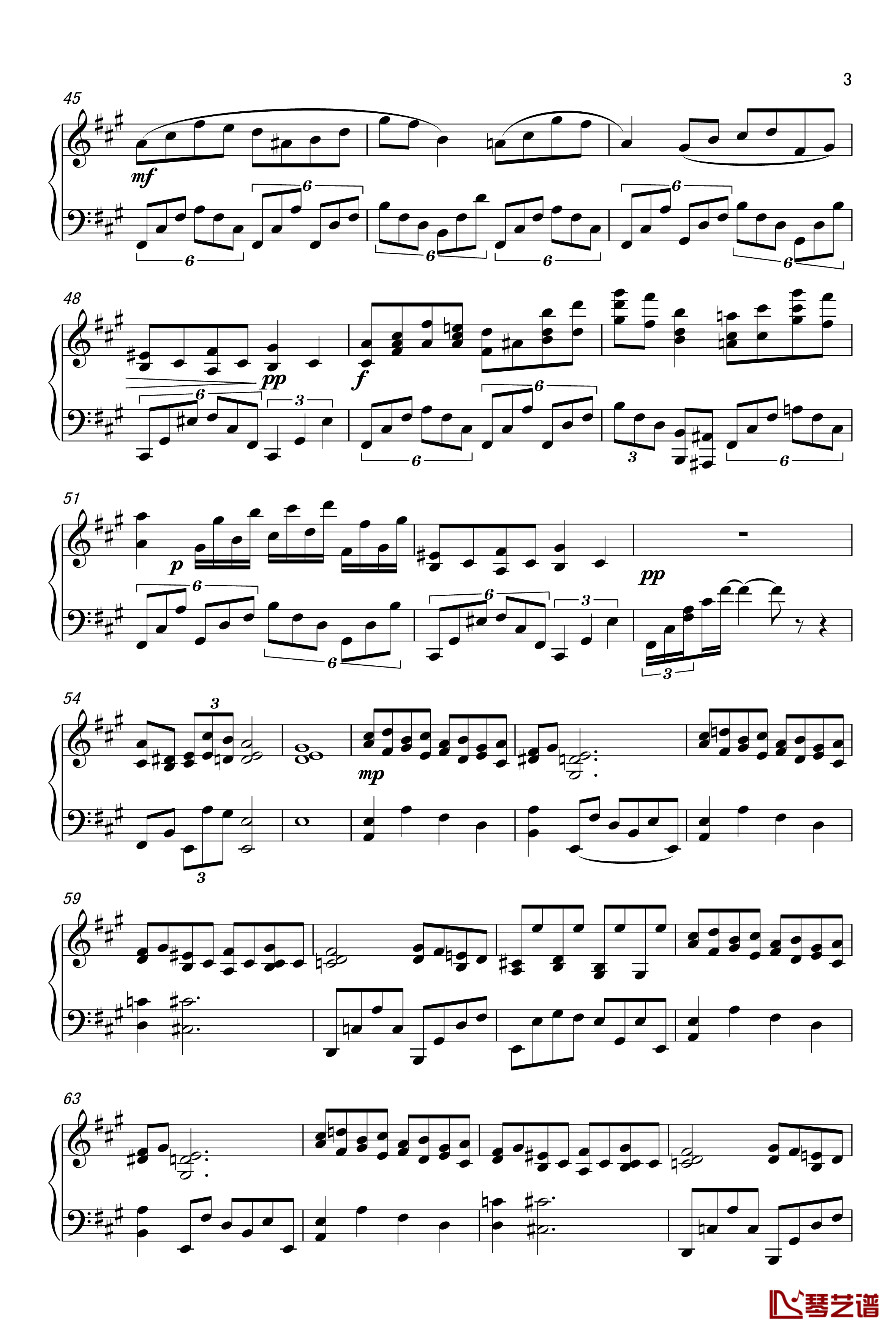 A大调间奏曲钢琴谱-原创-nyride3